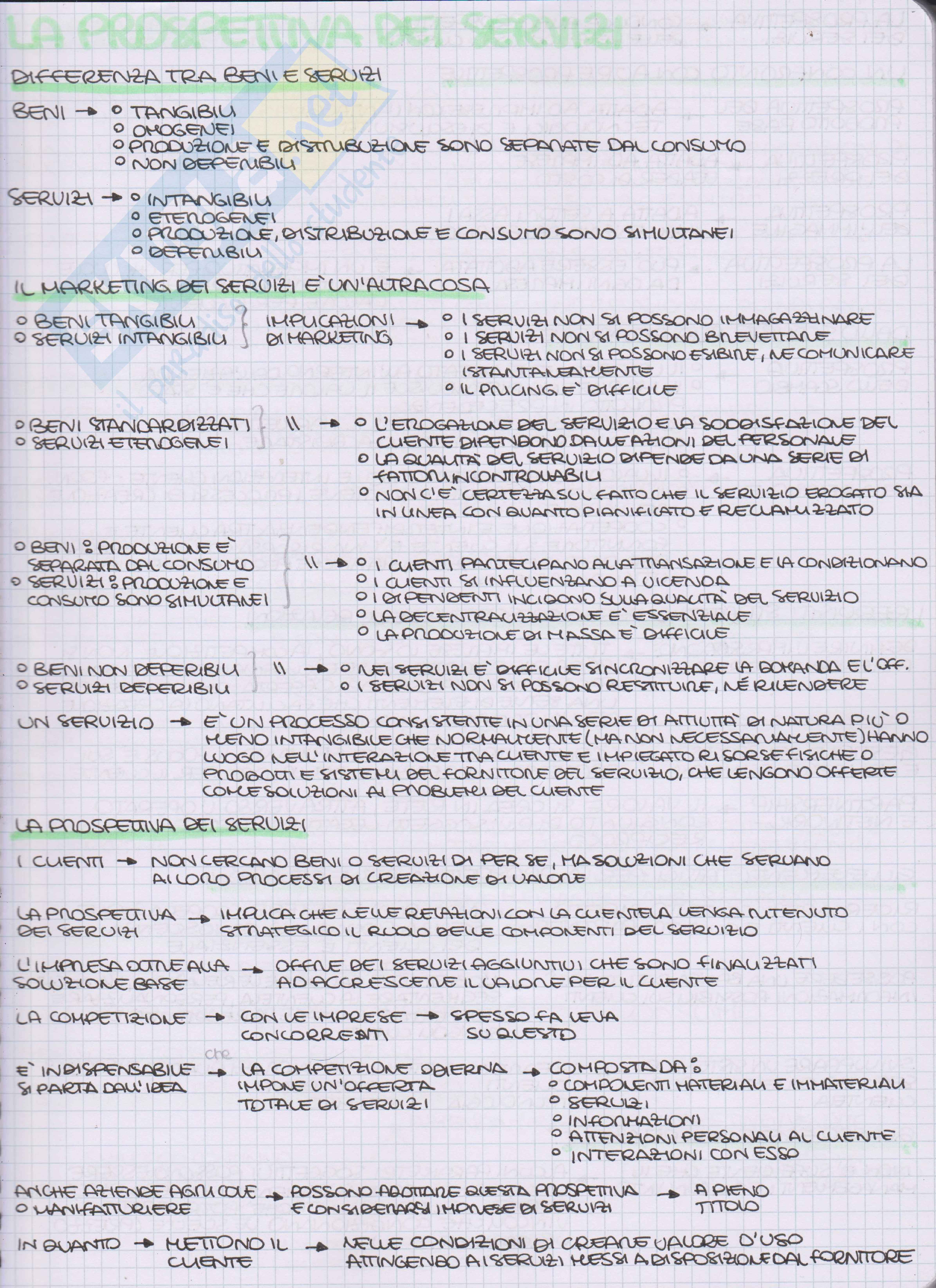 Appunti lezioni service marketing Pag. 2