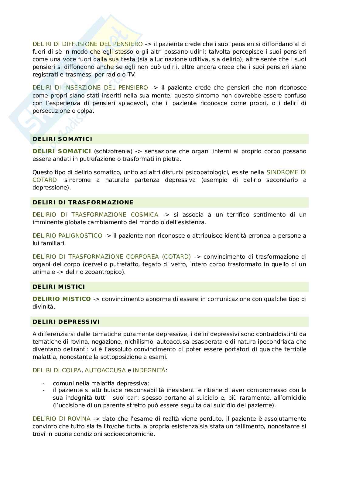 Riassunto esame Psichiatria, Prof. Serafini Gianluca, libro consigliato Elementi di psichiatria, Bogetto, Maina, Albert Pag. 11