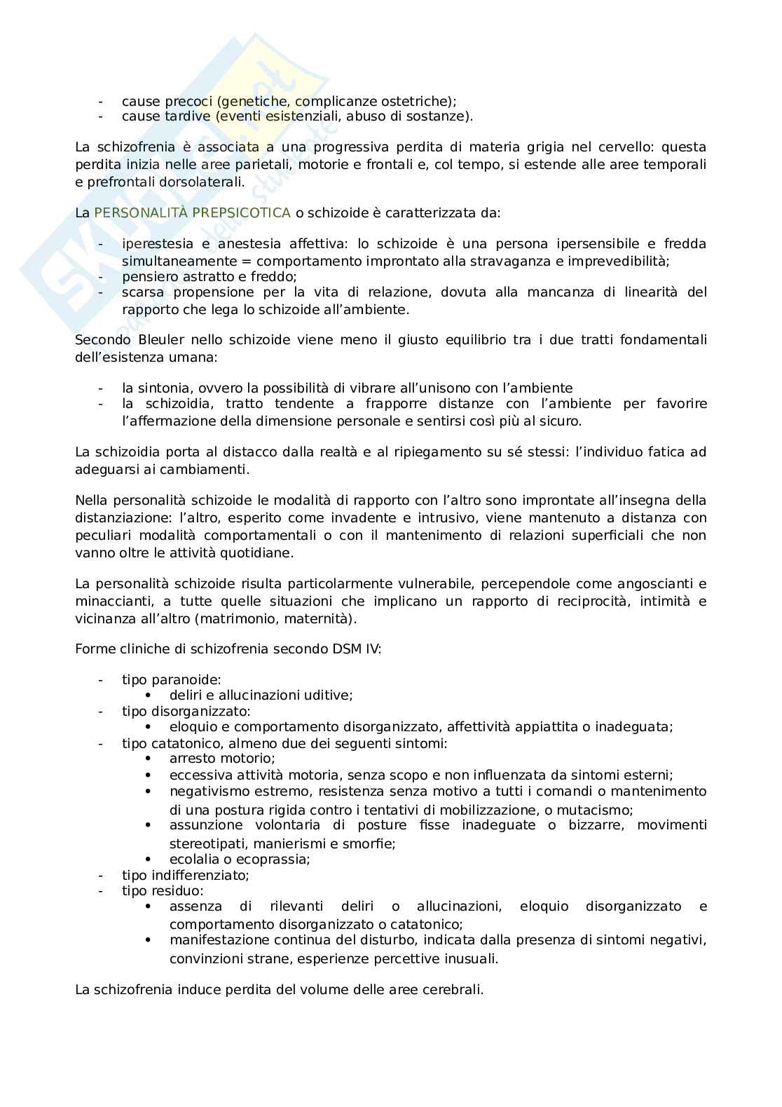 Riassunto esame Psichiatria, Prof. Serafini Gianluca, libro consigliato Elementi di psichiatria, Bogetto, Maina, Albert Pag. 36