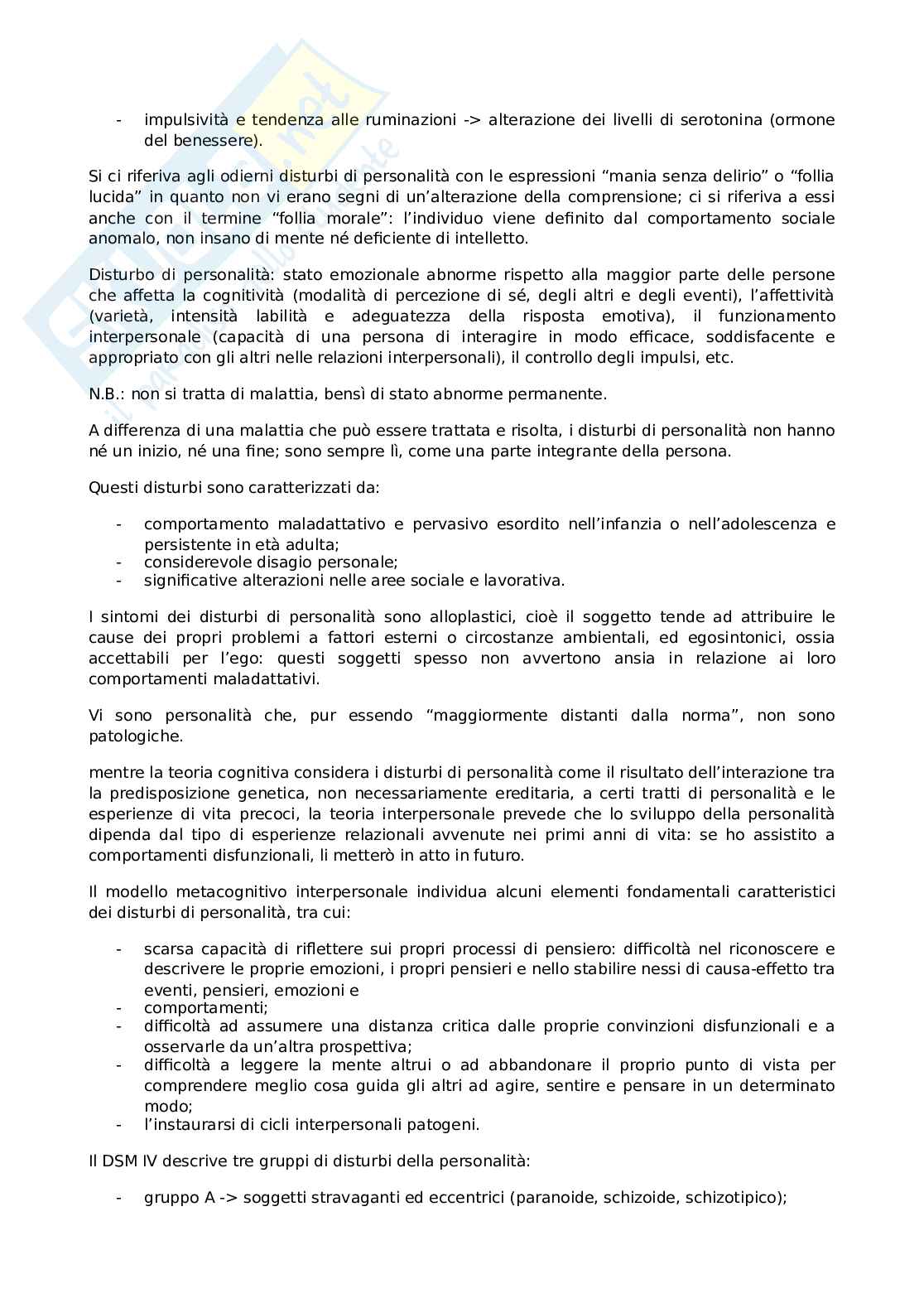 Riassunto esame Psichiatria, Prof. Serafini Gianluca, libro consigliato Elementi di psichiatria, Bogetto, Maina, Albert Pag. 41