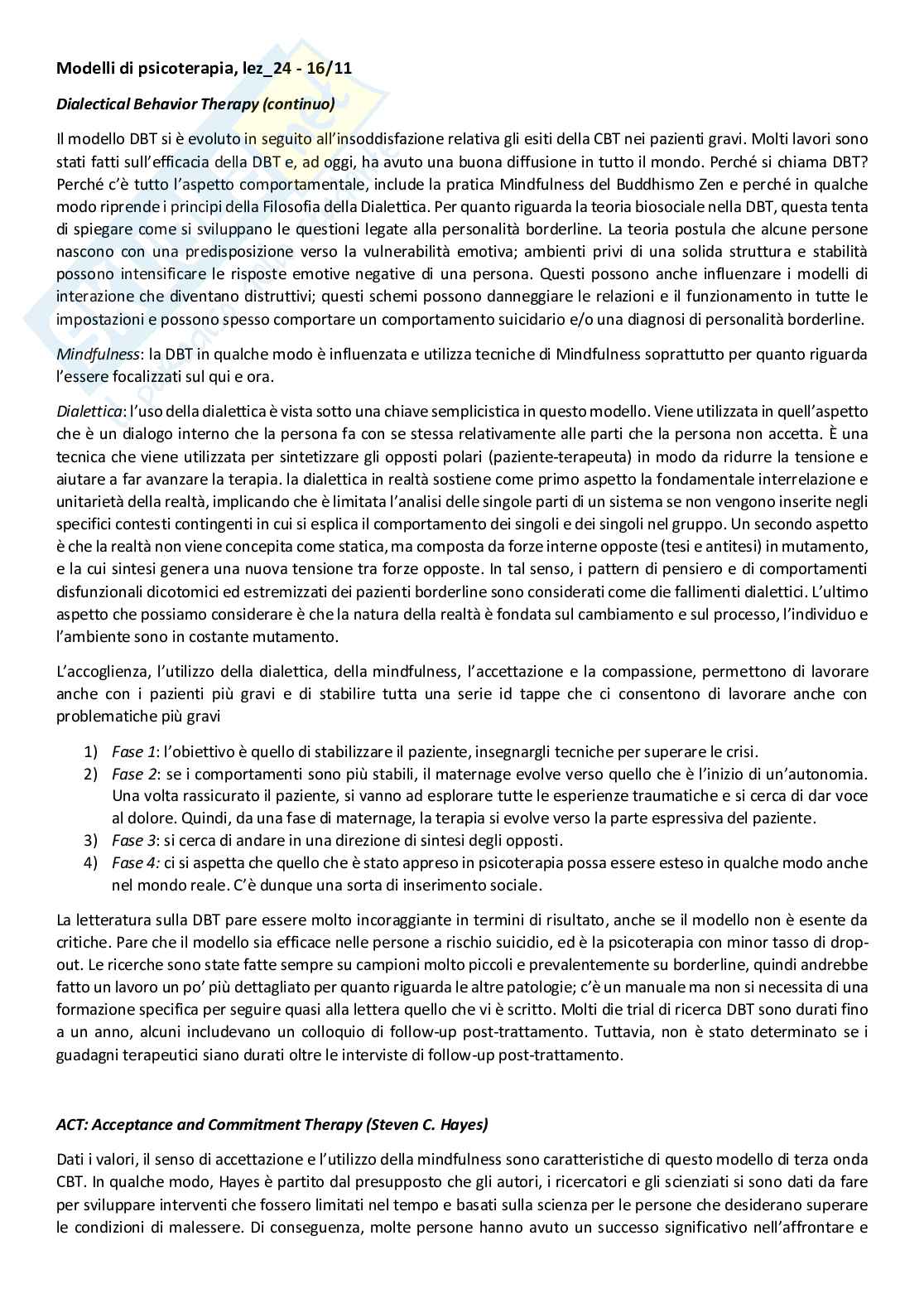 Modelli di Psicoterapia Pag. 46