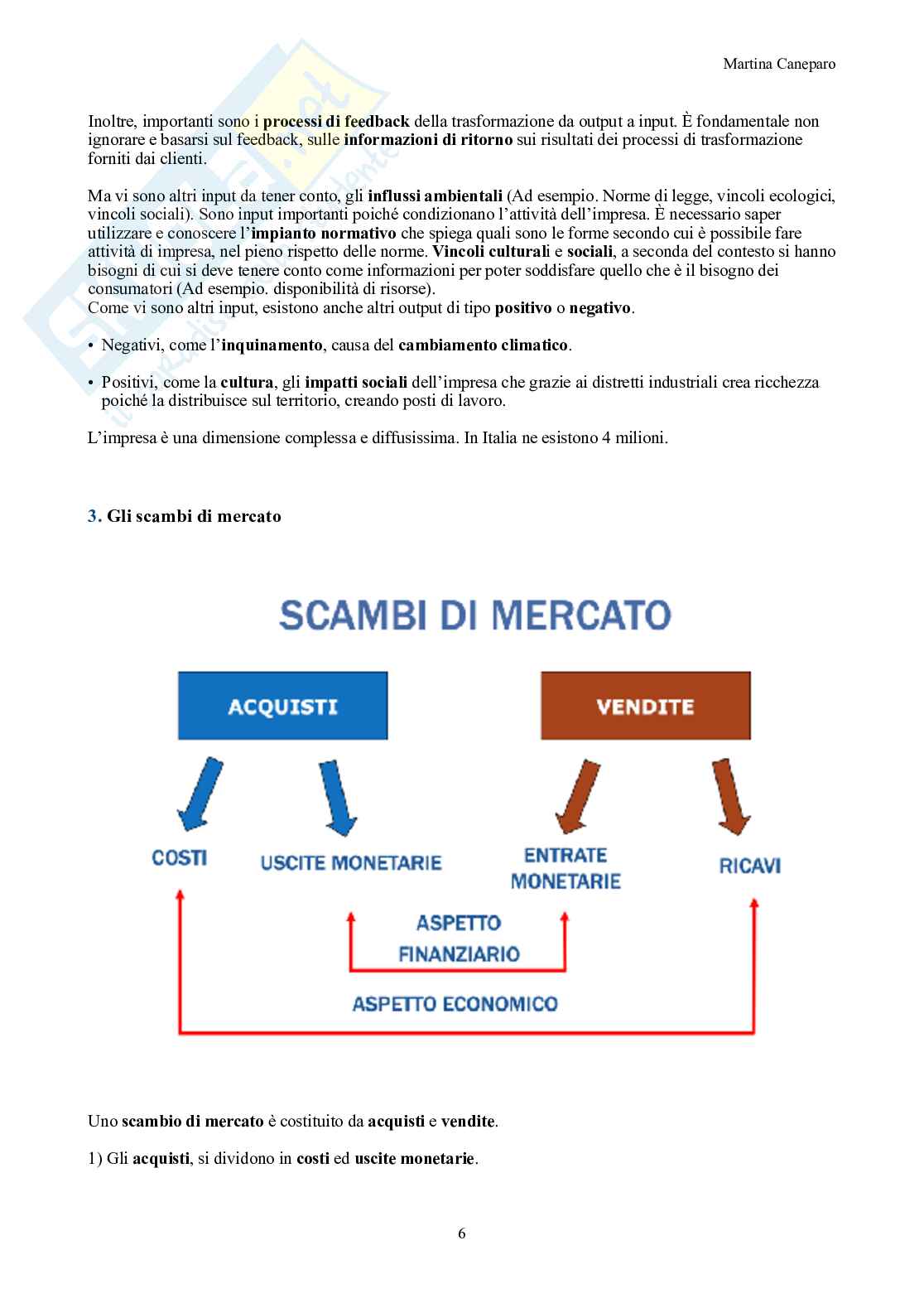 Economia aziendale – Parte 1 – Teoria (azienda, equilibri, bilancio, contabilità) Pag. 6