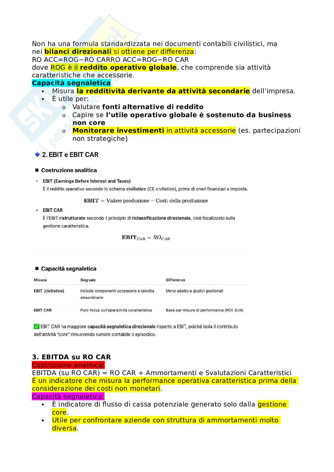 Domande e risposte vecchi esami Bilancio e performance d'impresa Pag. 46