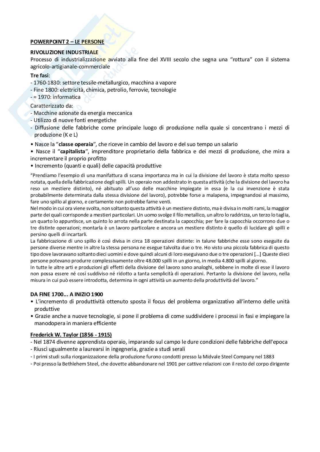 Appunti di Comportamento organizzativo Pag. 1