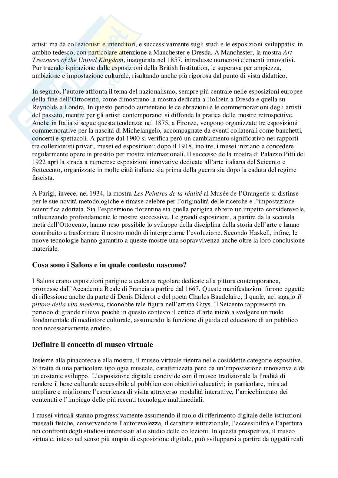 Risposte domande aperte Museologia, tecnica e storia del restauro, aggiornate 2026  Pag. 2