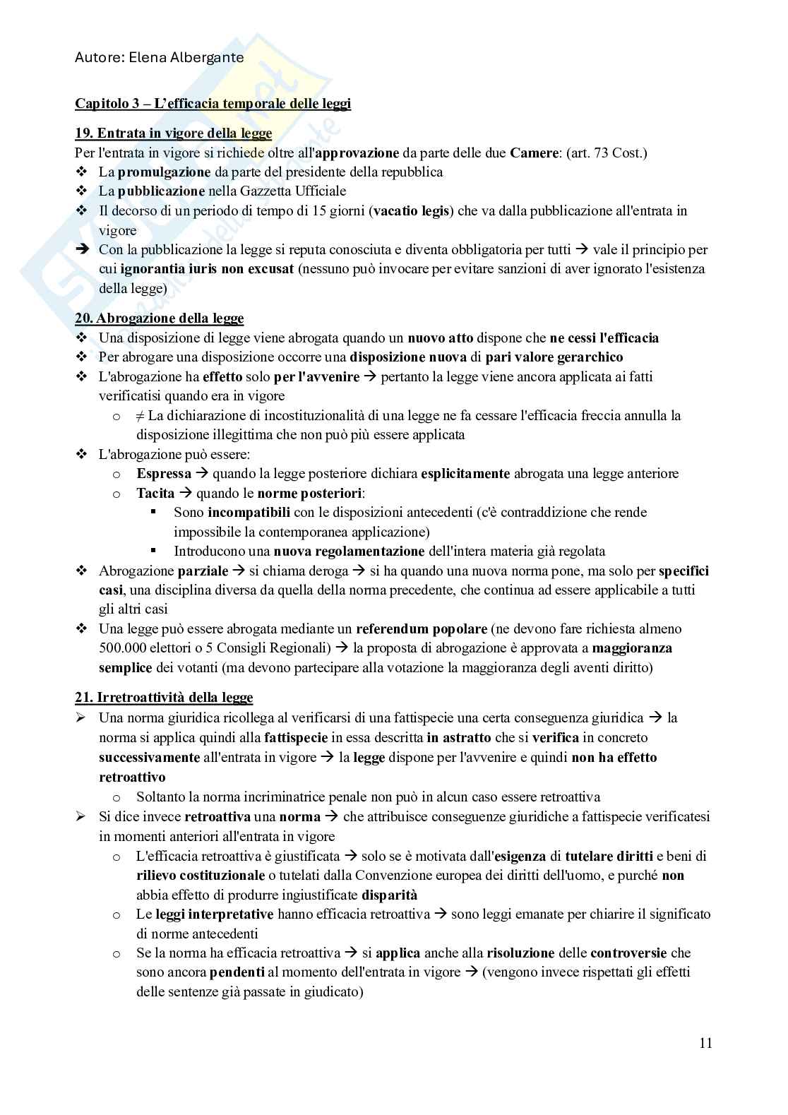 Riassunto esame Diritto privato, Prof. D'Adda Alessandro, libro consigliato Manuale di diritto privato, Torrente, Schlesinger Pag. 11