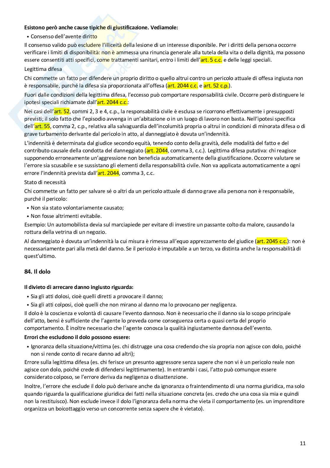 Riassunto esame Istituzioni di diritto privato, Prof. Castelli Laura, libro consigliato Istituzioni di diritto privato , Trimarchi  Pag. 11