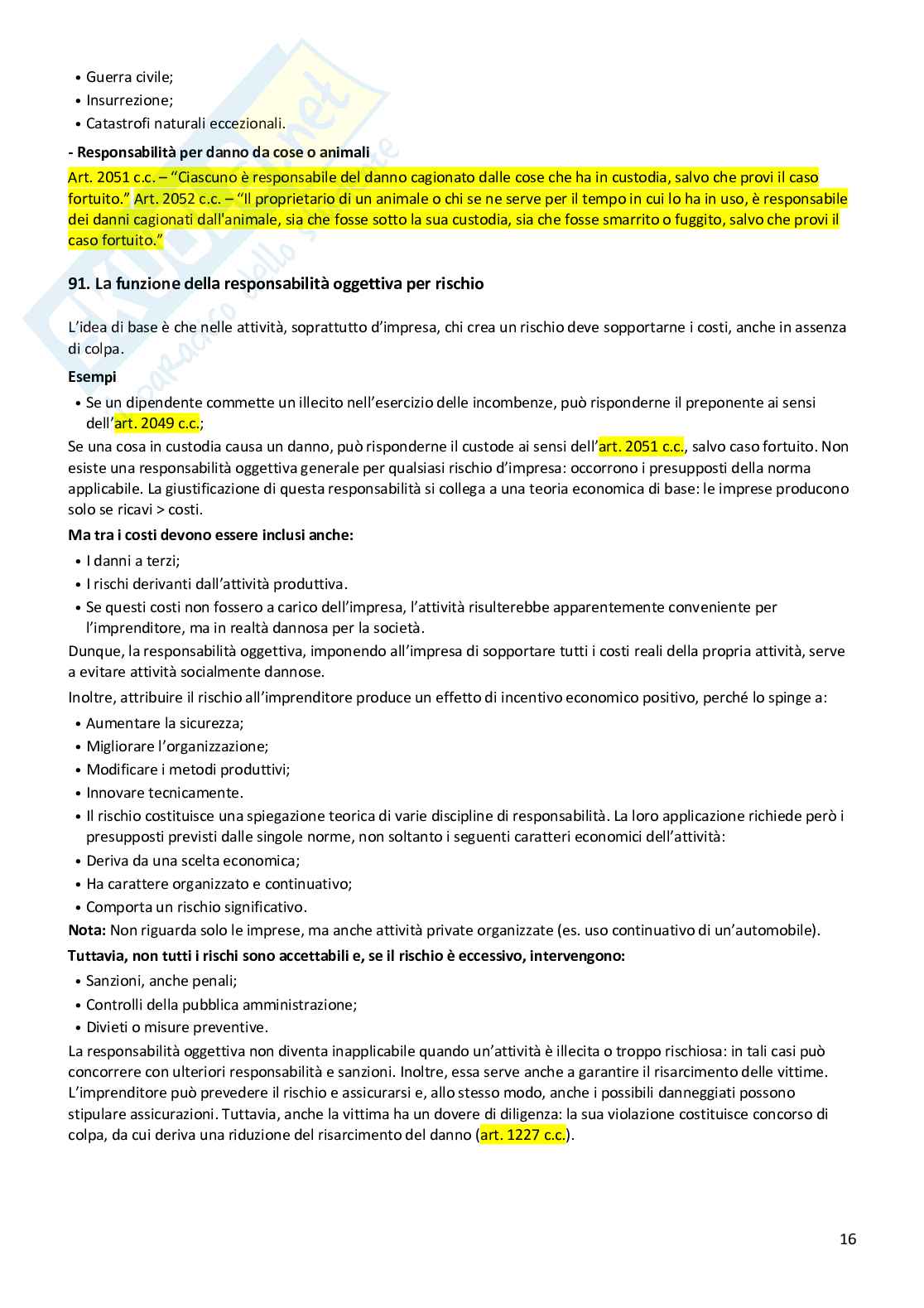 Riassunto esame Istituzioni di diritto privato, Prof. Castelli Laura, libro consigliato Istituzioni di diritto privato , Trimarchi  Pag. 16