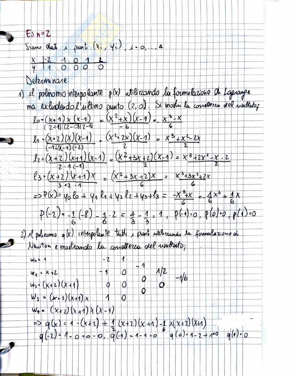 Esame Calcolo numerico - 29 Giugno 2020 Pag. 6