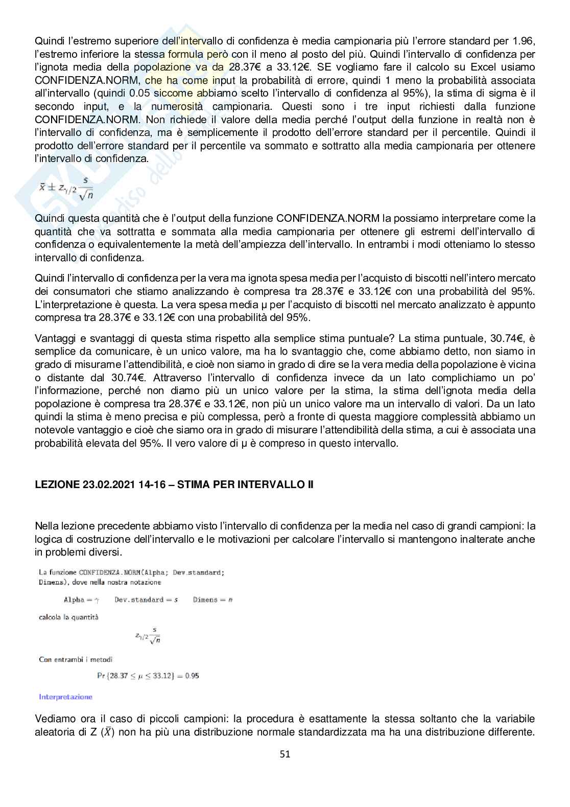 Appunti Statistics for management Pag. 51
