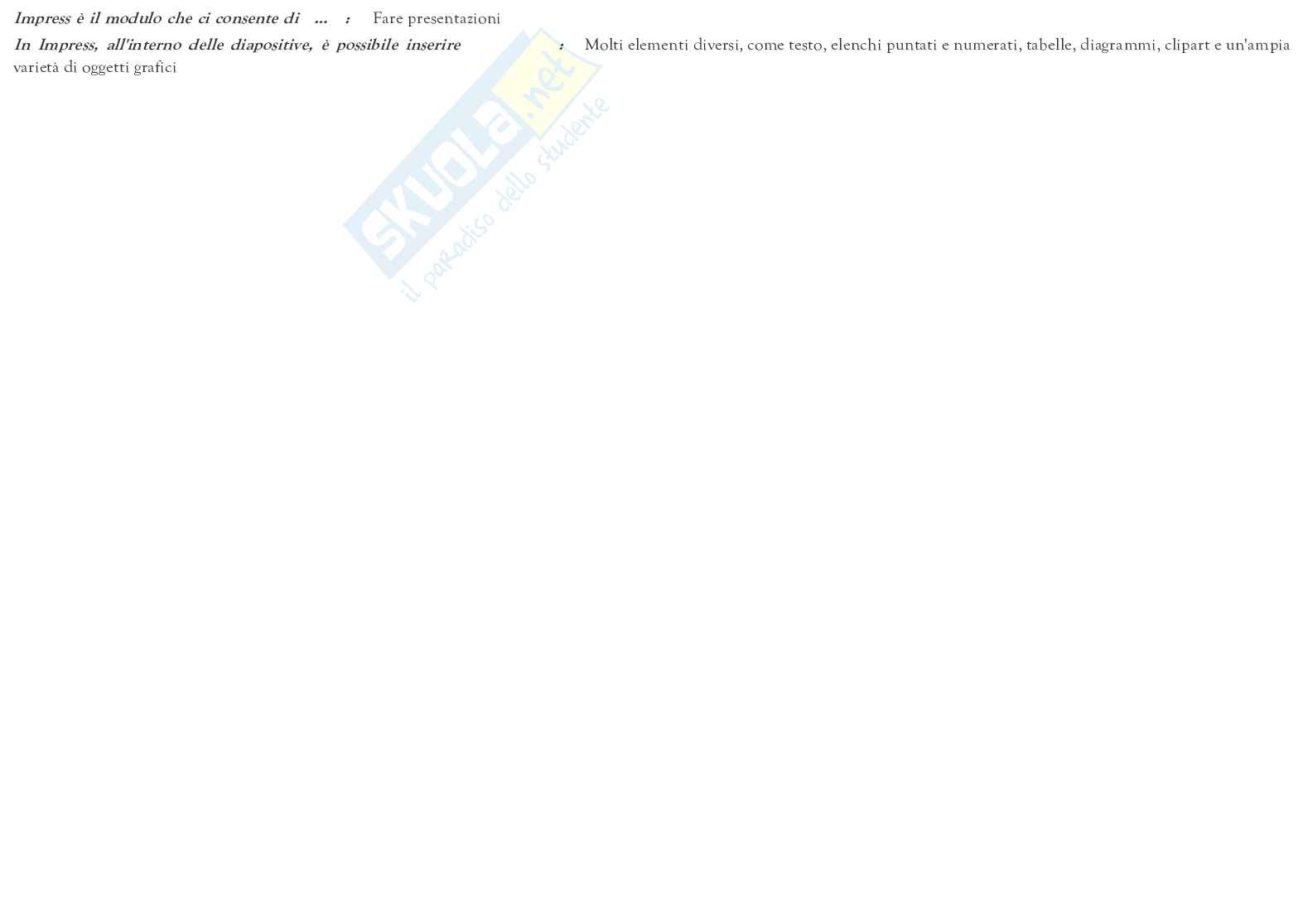 Banca dati Informatica ed Open Office Pag. 41