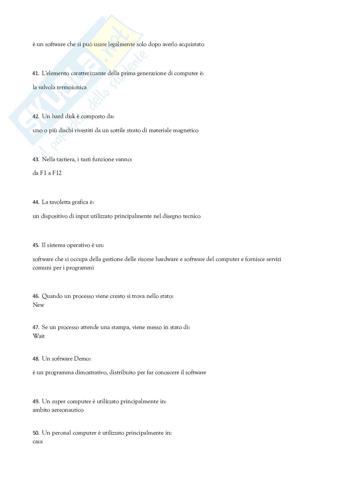 Banca dati Informatica ed Open Office Pag. 6