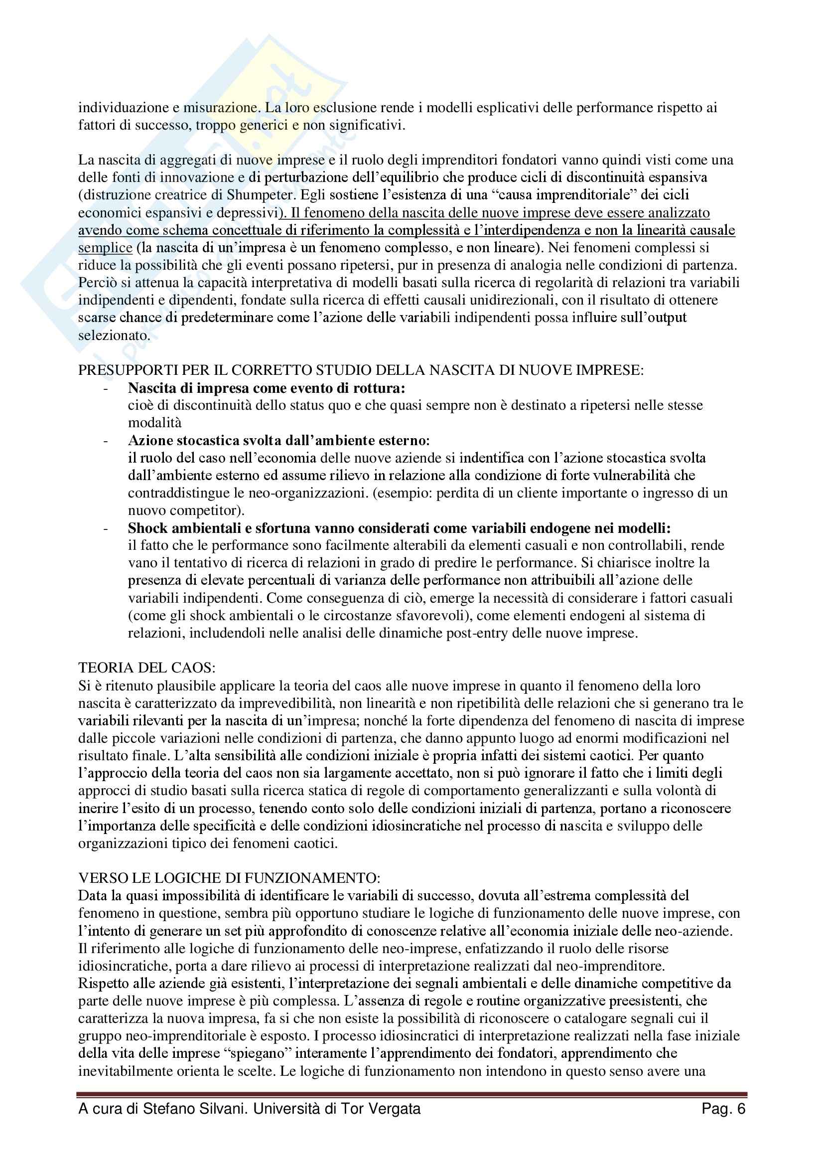 Riassunto esame Creazione d'impresa e imprenditorialità minore, prof. Scafarto, libro consigliato Le nuove imprese, Sorrentino Pag. 6