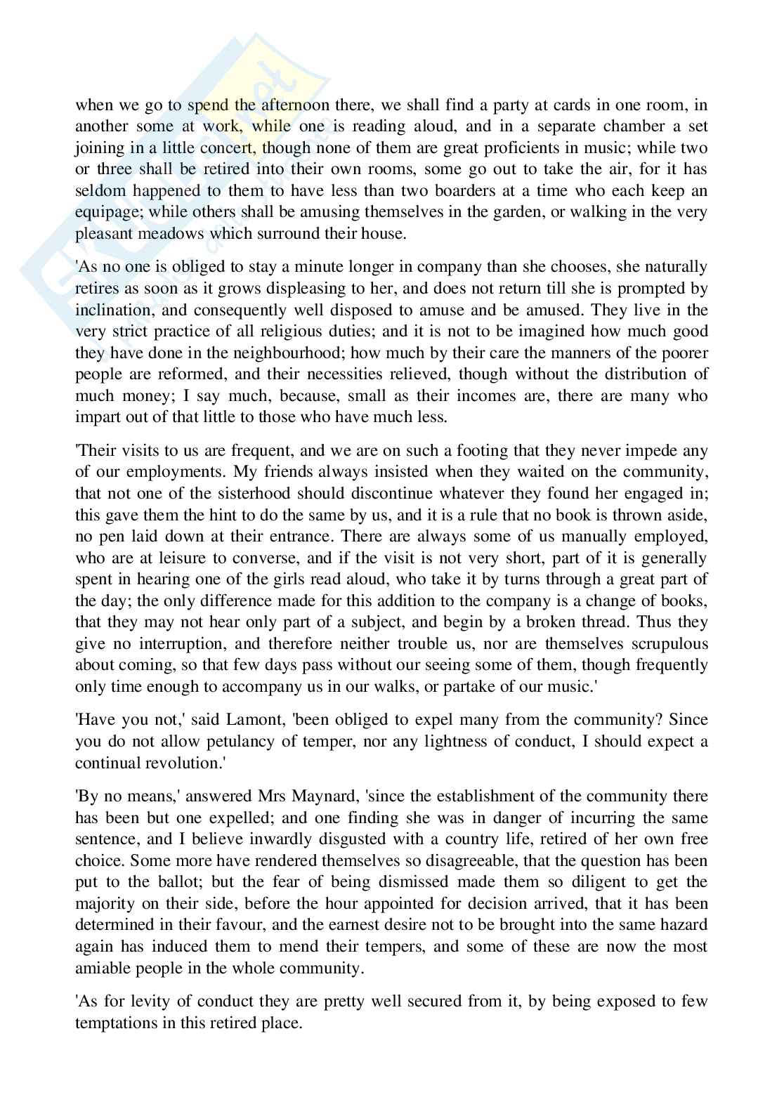 Riassunto esame Letteratura inglese, Prof. Bottone Maria Grazia, libro consigliato Norton Antology, Norton Pag. 46