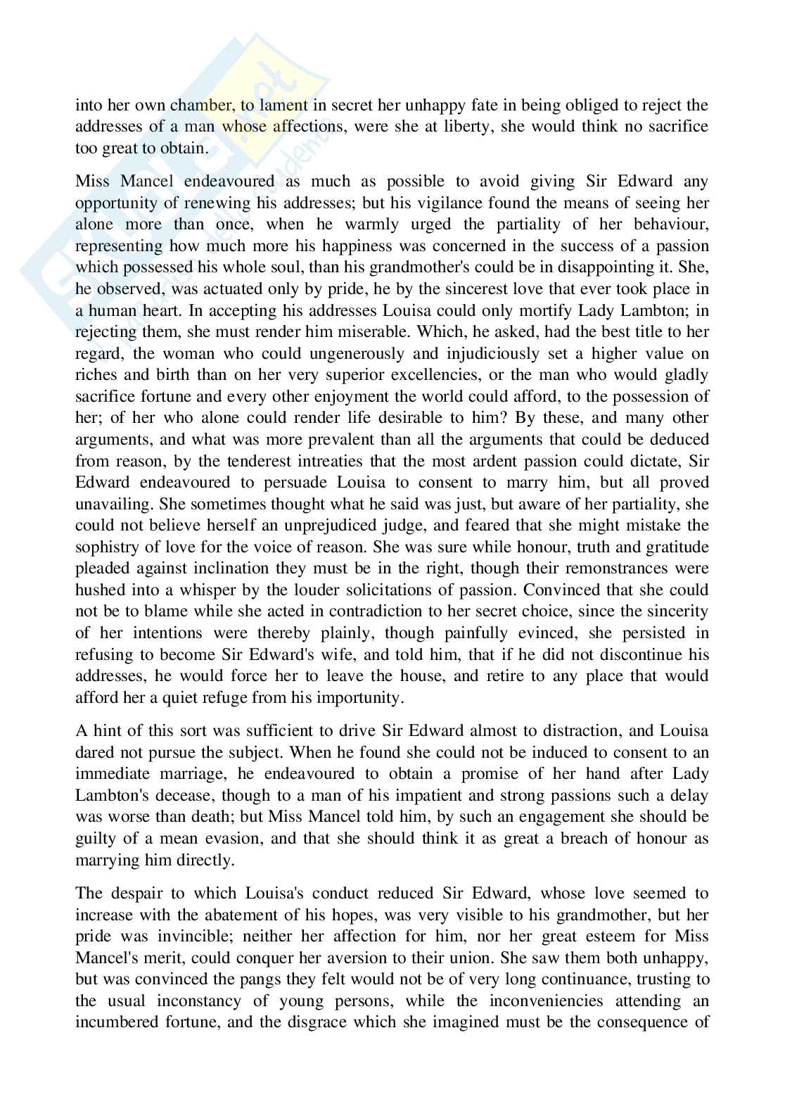 Riassunto esame Letteratura inglese, Prof. Bottone Maria Grazia, libro consigliato Norton Antology, Norton Pag. 61