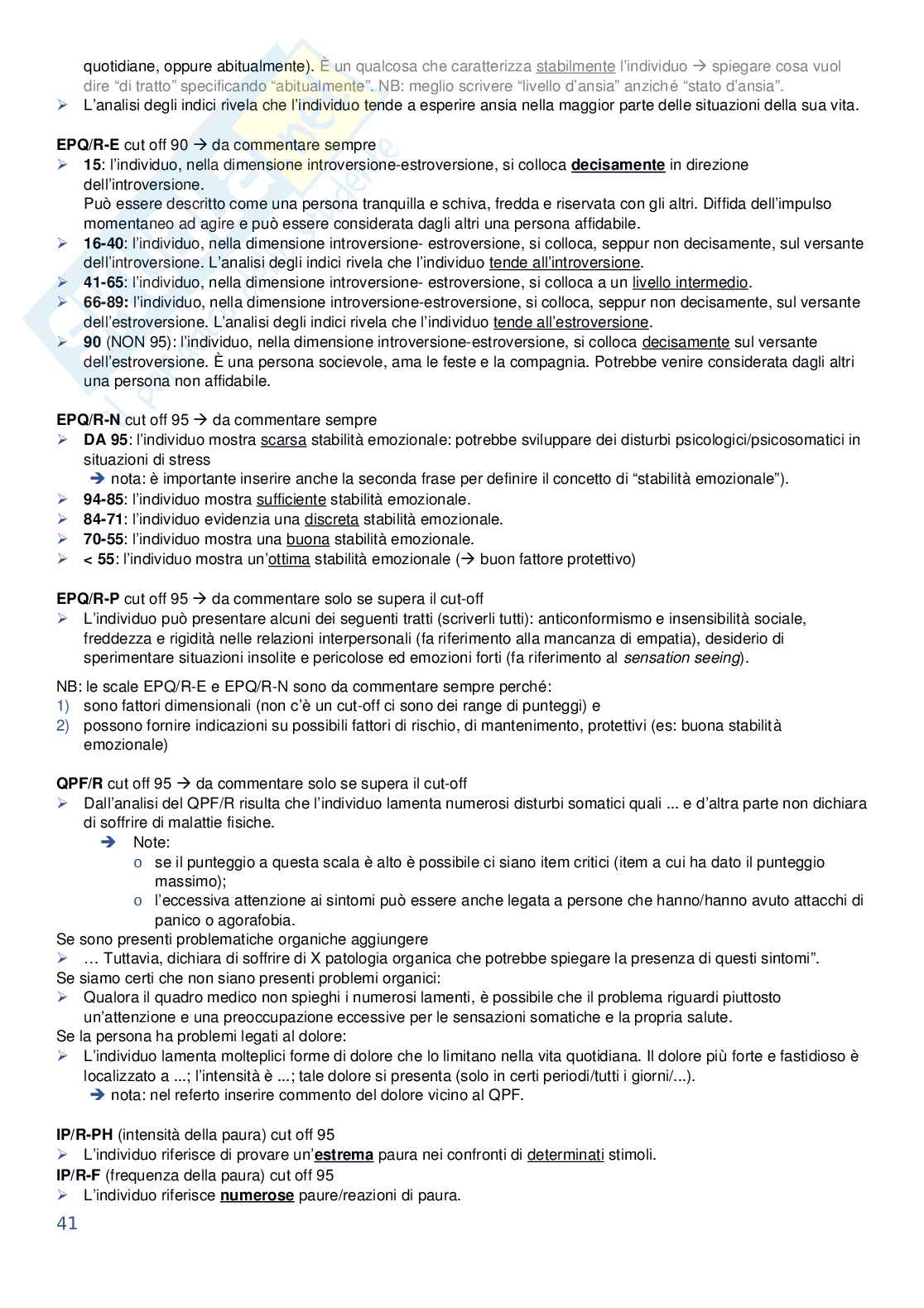 Appunti Psicodiagnostica   Pag. 41