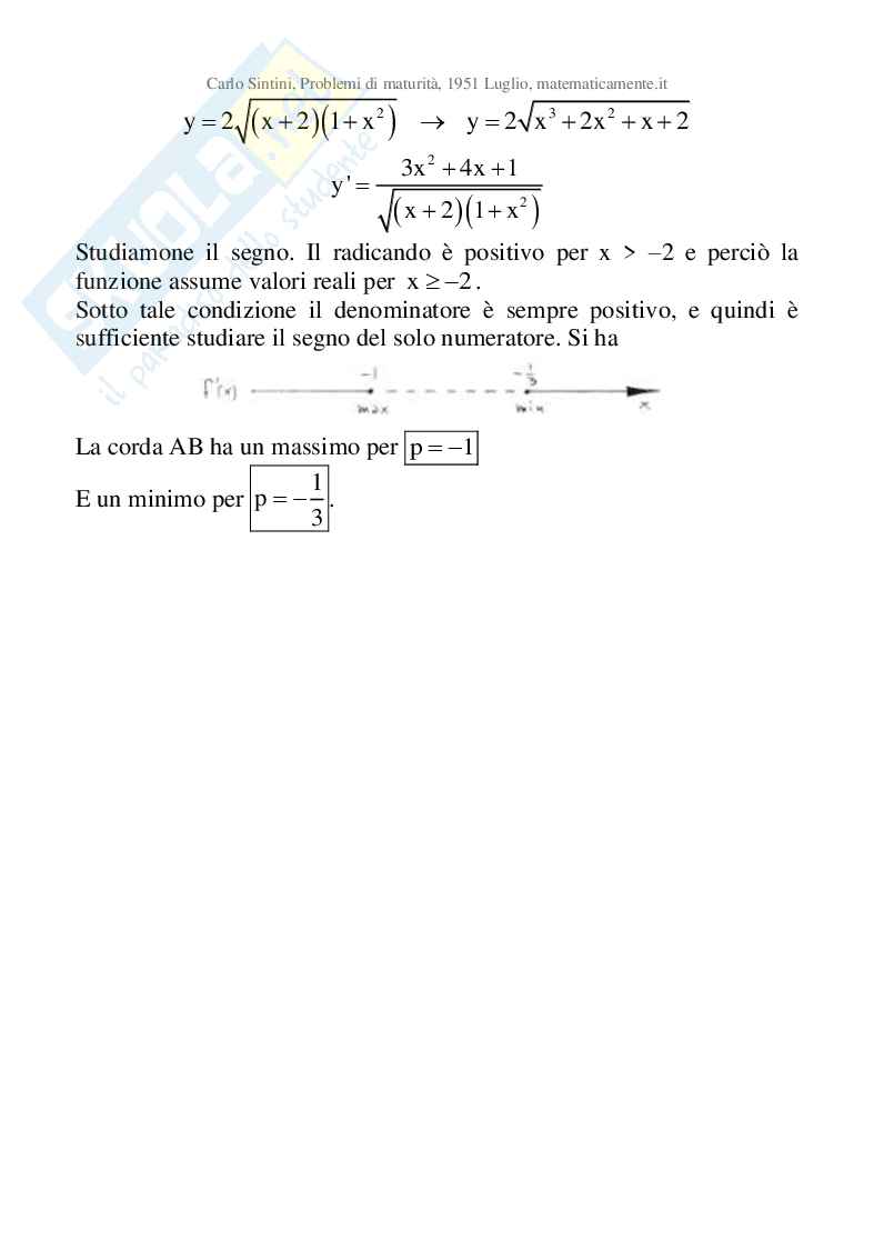 1951 Luglio - Maturità scientifica, prova di matematica Pag. 6