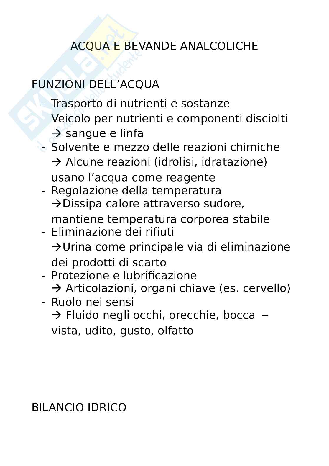 Bevande analcoliche e acqua  Pag. 1