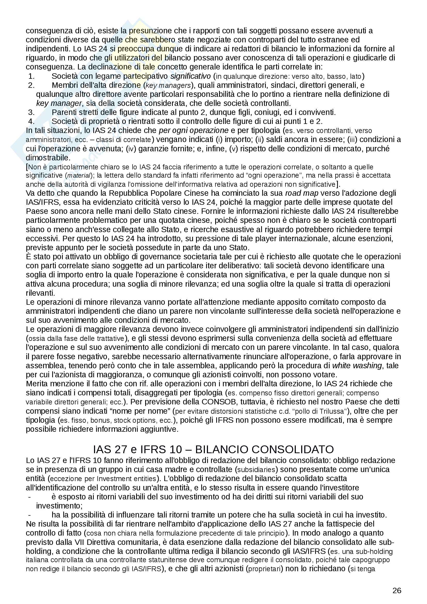 Riassunto esame Metodologie e determinazioni quantitative d'azienda (International accounting), prof. Giussani, libro consigliato "Introduzione ai principi contabili internazionali", Giussani Pag. 26