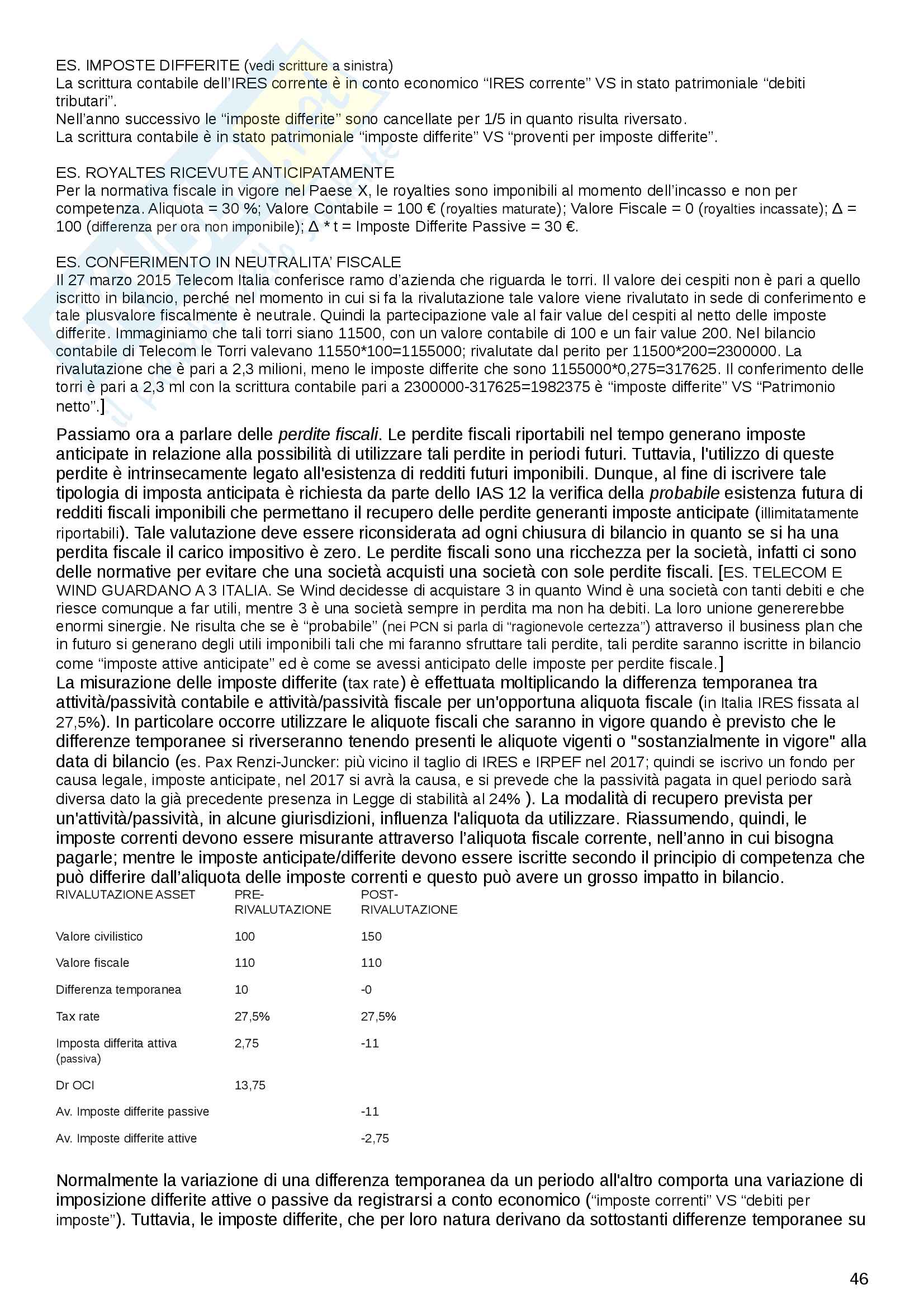 Riassunto esame Metodologie e determinazioni quantitative d'azienda (International accounting), prof. Giussani, libro consigliato "Introduzione ai principi contabili internazionali", Giussani Pag. 46