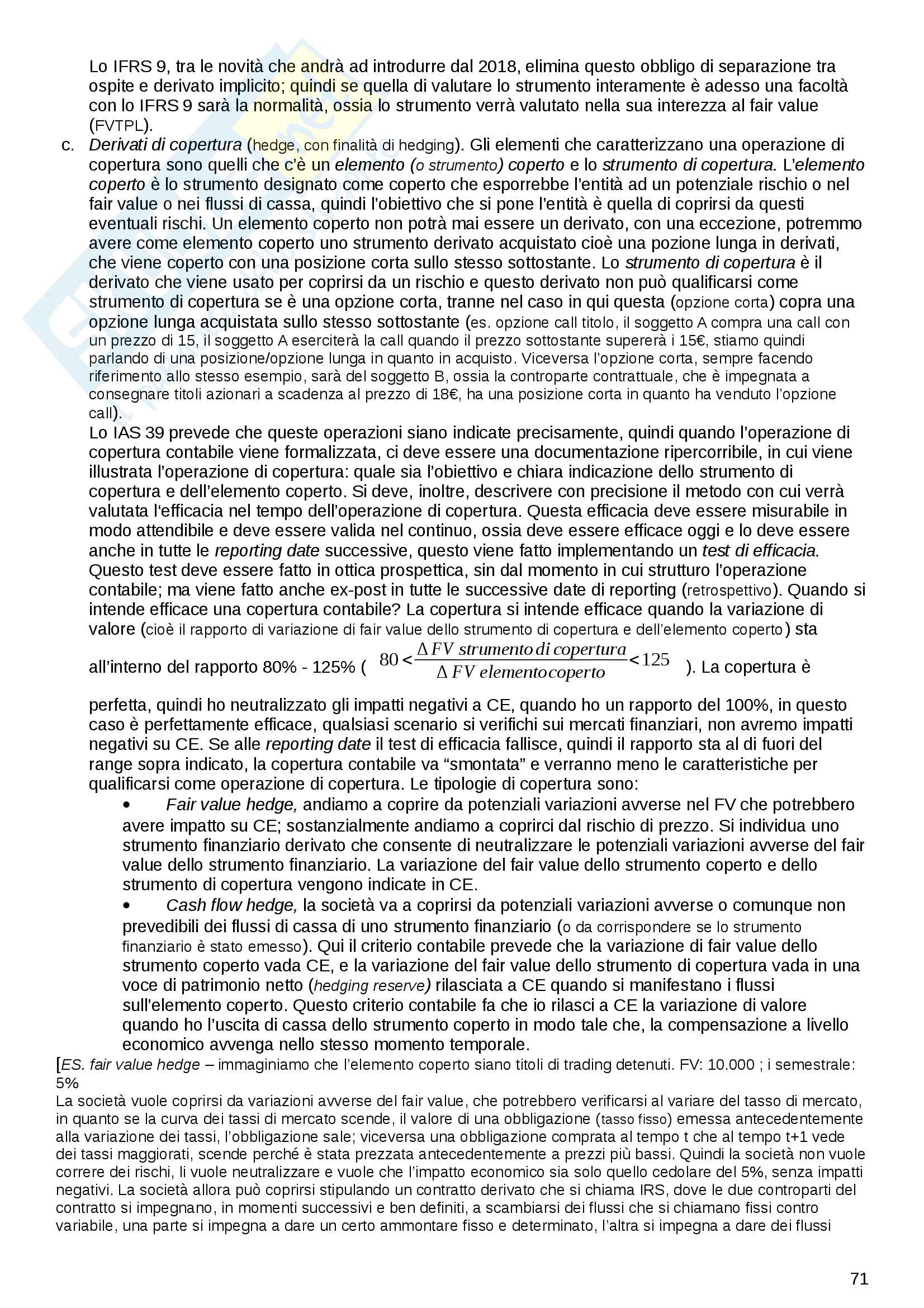 Riassunto esame Metodologie e determinazioni quantitative d'azienda (International accounting), prof. Giussani, libro consigliato "Introduzione ai principi contabili internazionali", Giussani Pag. 71