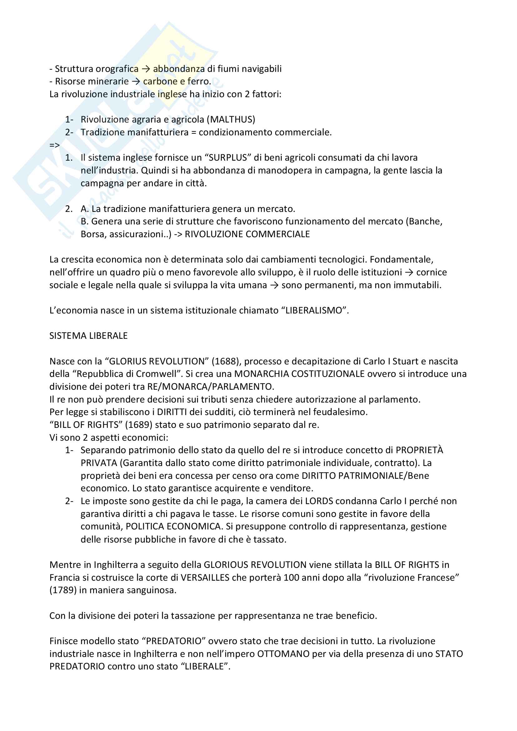 Appunti di storia economica moduli A + B Pag. 2