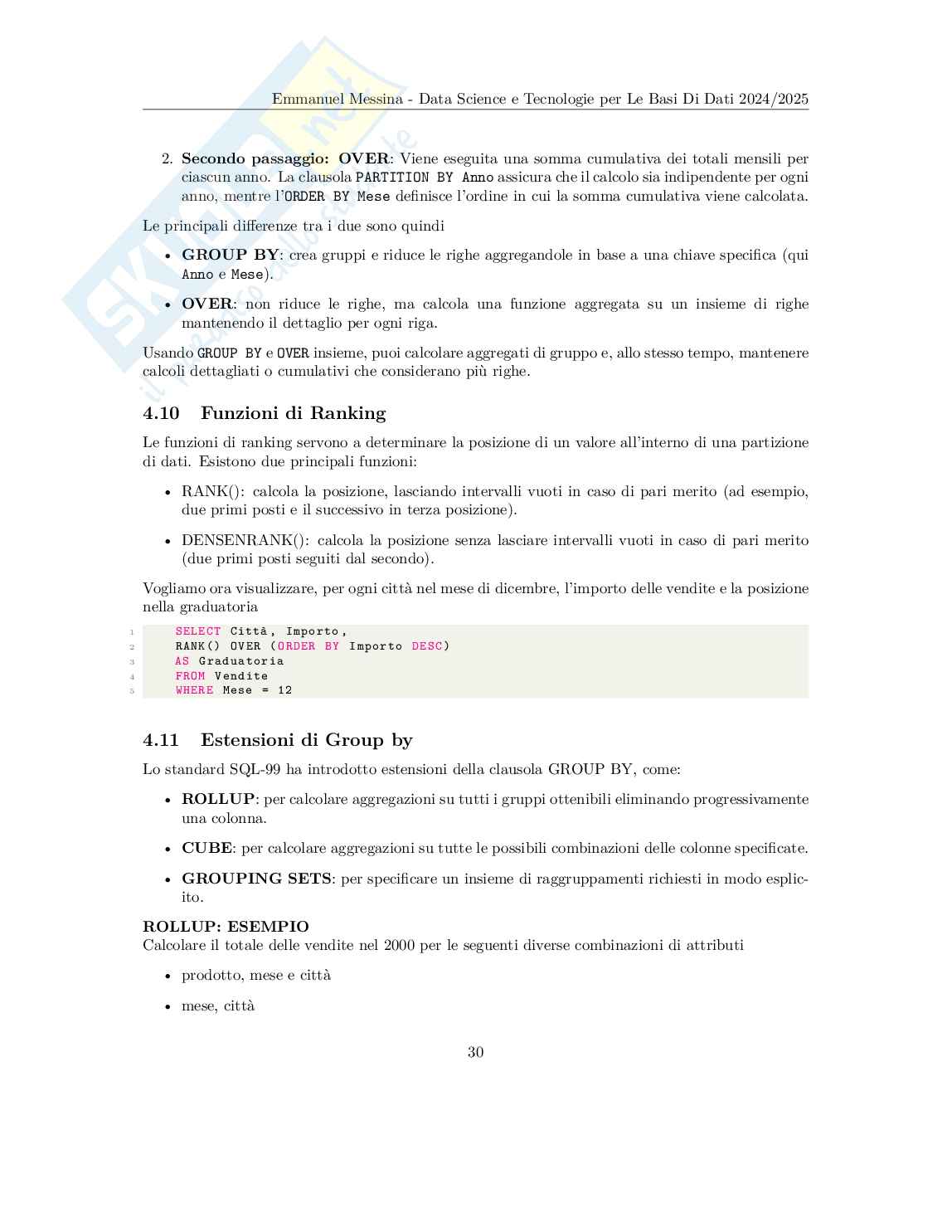 Data Science e tecnologie per le basi di dati - Appunti completi (Data Warehouse, Data Mining, DBMS, NoSQL) Pag. 31