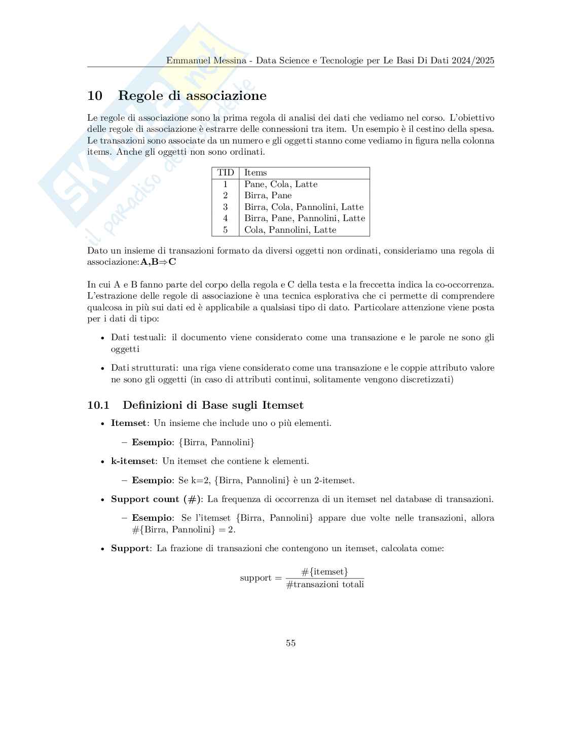 Data Science e tecnologie per le basi di dati - Appunti completi (Data Warehouse, Data Mining, DBMS, NoSQL) Pag. 56
