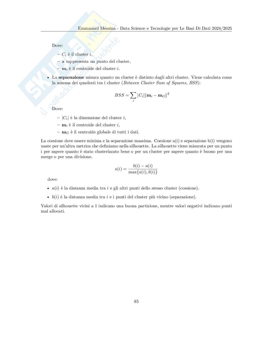 Data Science e tecnologie per le basi di dati - Appunti completi (Data Warehouse, Data Mining, DBMS, NoSQL) Pag. 86