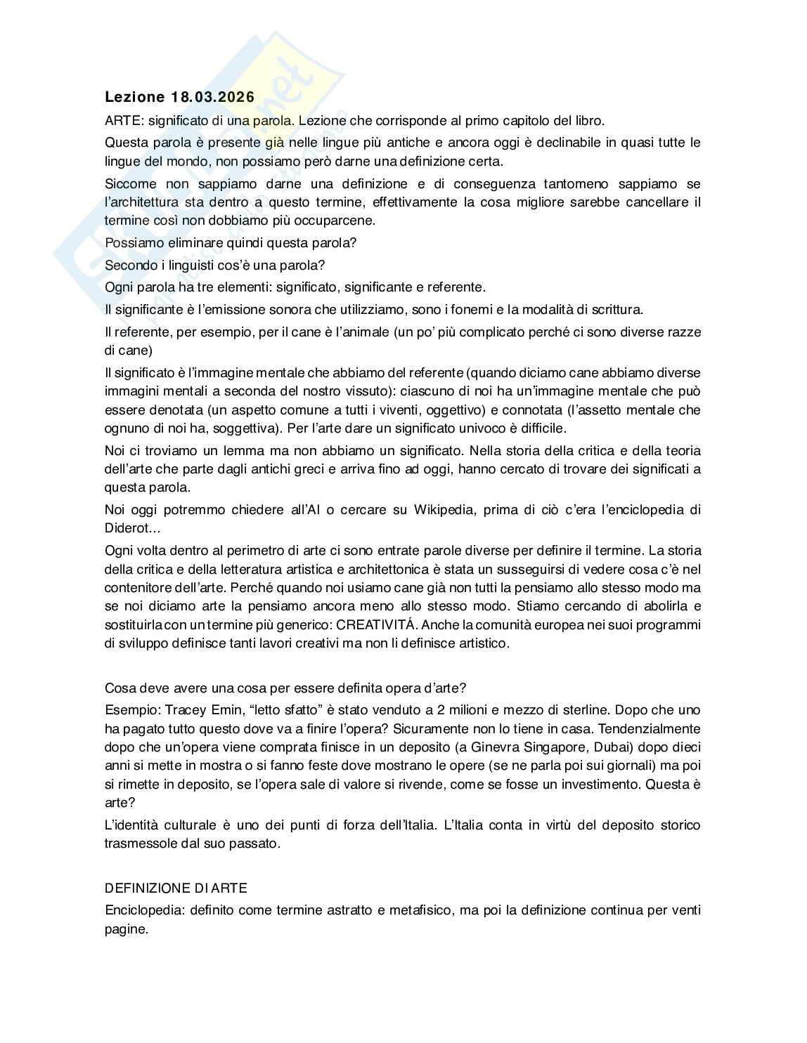 Appunti Lezioni Critica d'arte e d'architettura Pag. 2
