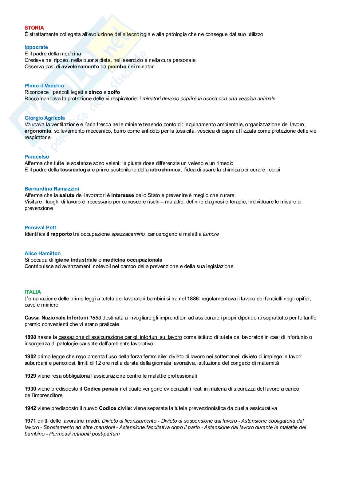 Medicina del lavoro Pag. 2