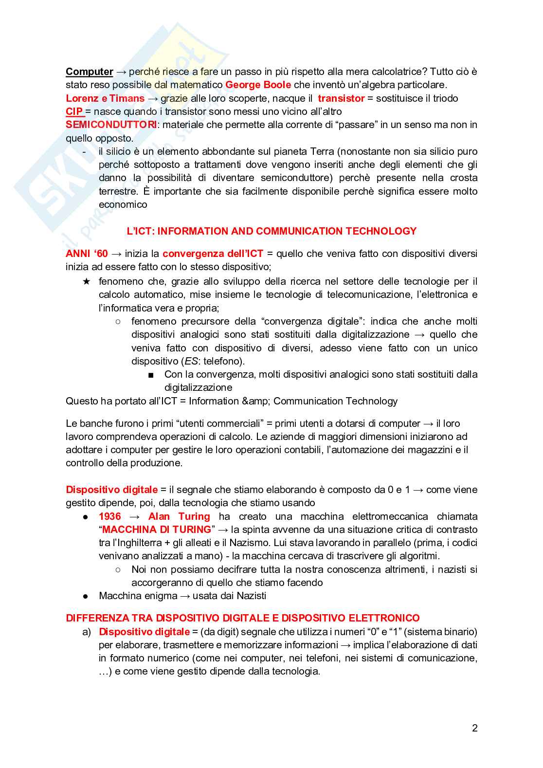 ICT e società dell'Informazione Pag. 2