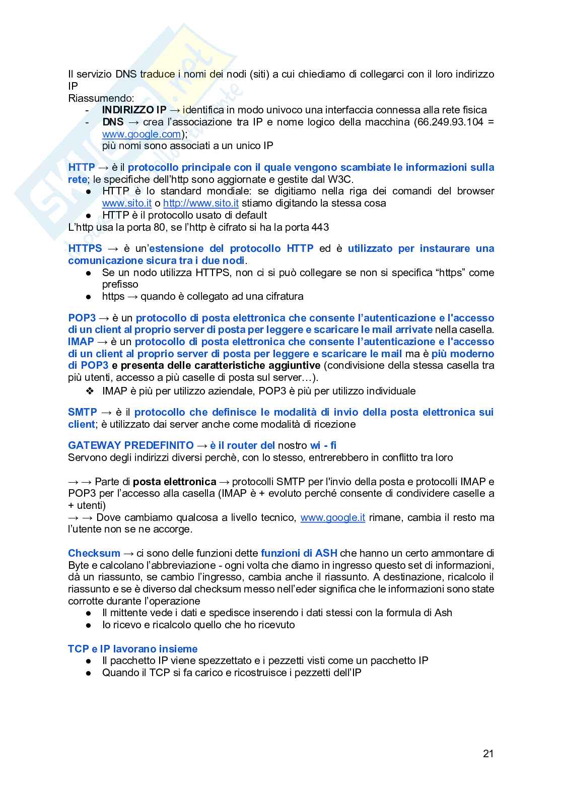 ICT e società dell'Informazione Pag. 21