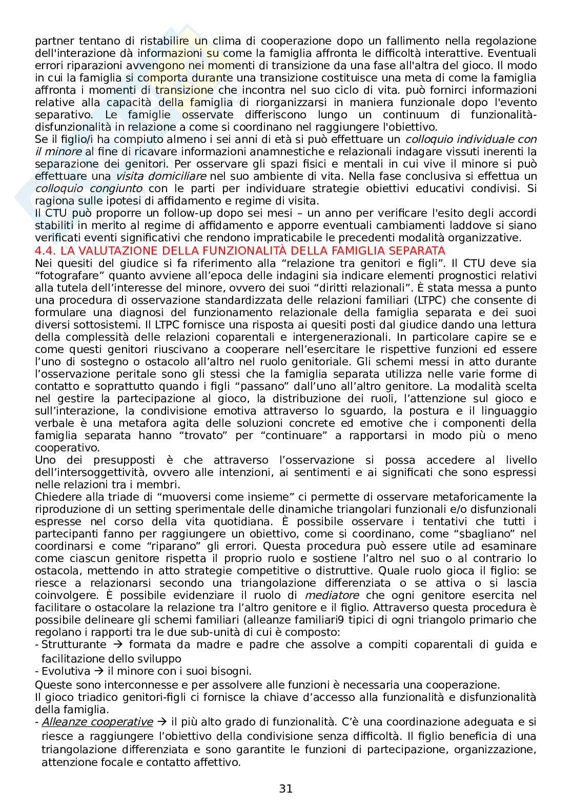 Riassunto esame Metodi di valutazione in contesti relazionali, Prof. Miragoli Sarah, libro consigliato Osservare, valutare e sostenere la relazione genitori-figli: Il Lausanne Trilogue Play clinico, Malagoli Togliatti, M., Mazzoni, S Pag. 31