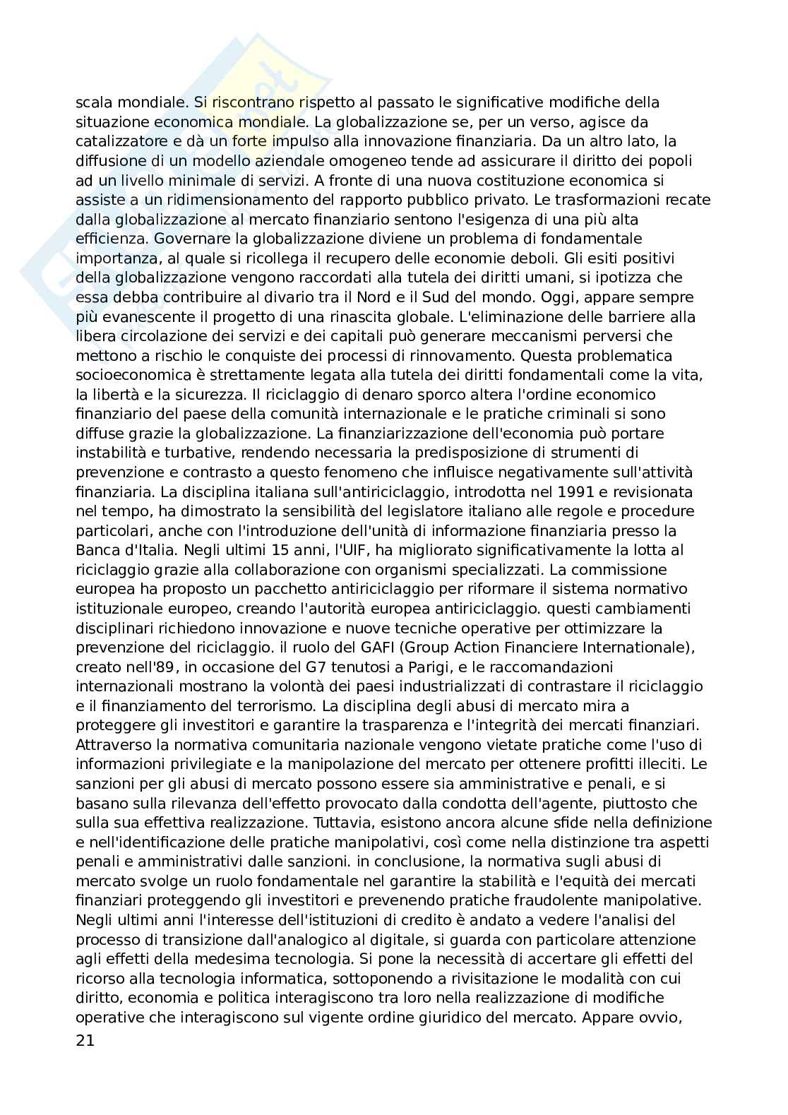 Diritto degli emittenti e degli intermediari finanziari Pag. 21