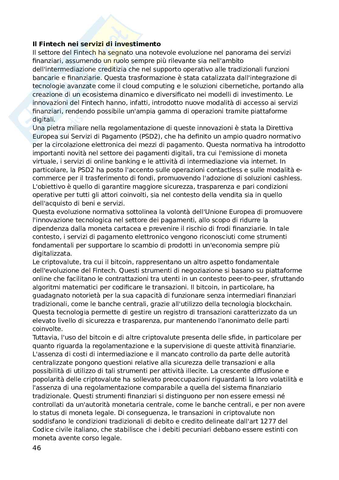 Diritto degli emittenti e degli intermediari finanziari Pag. 46