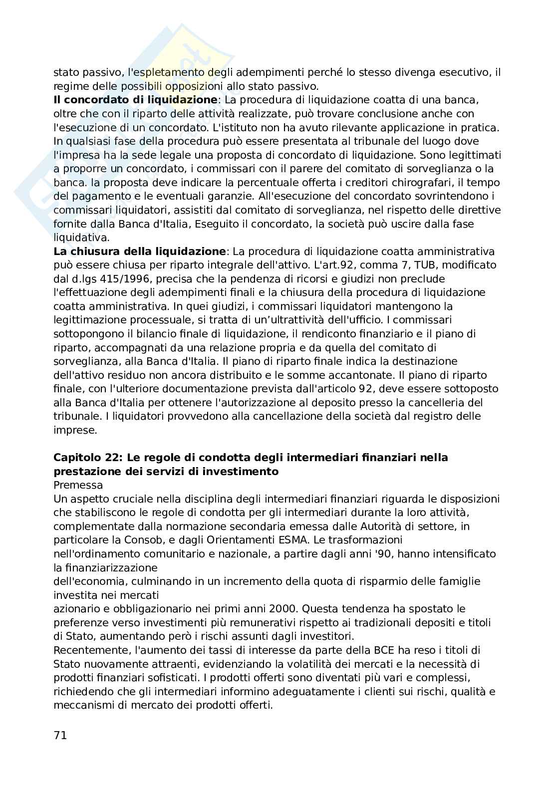 Diritto degli emittenti e degli intermediari finanziari Pag. 71