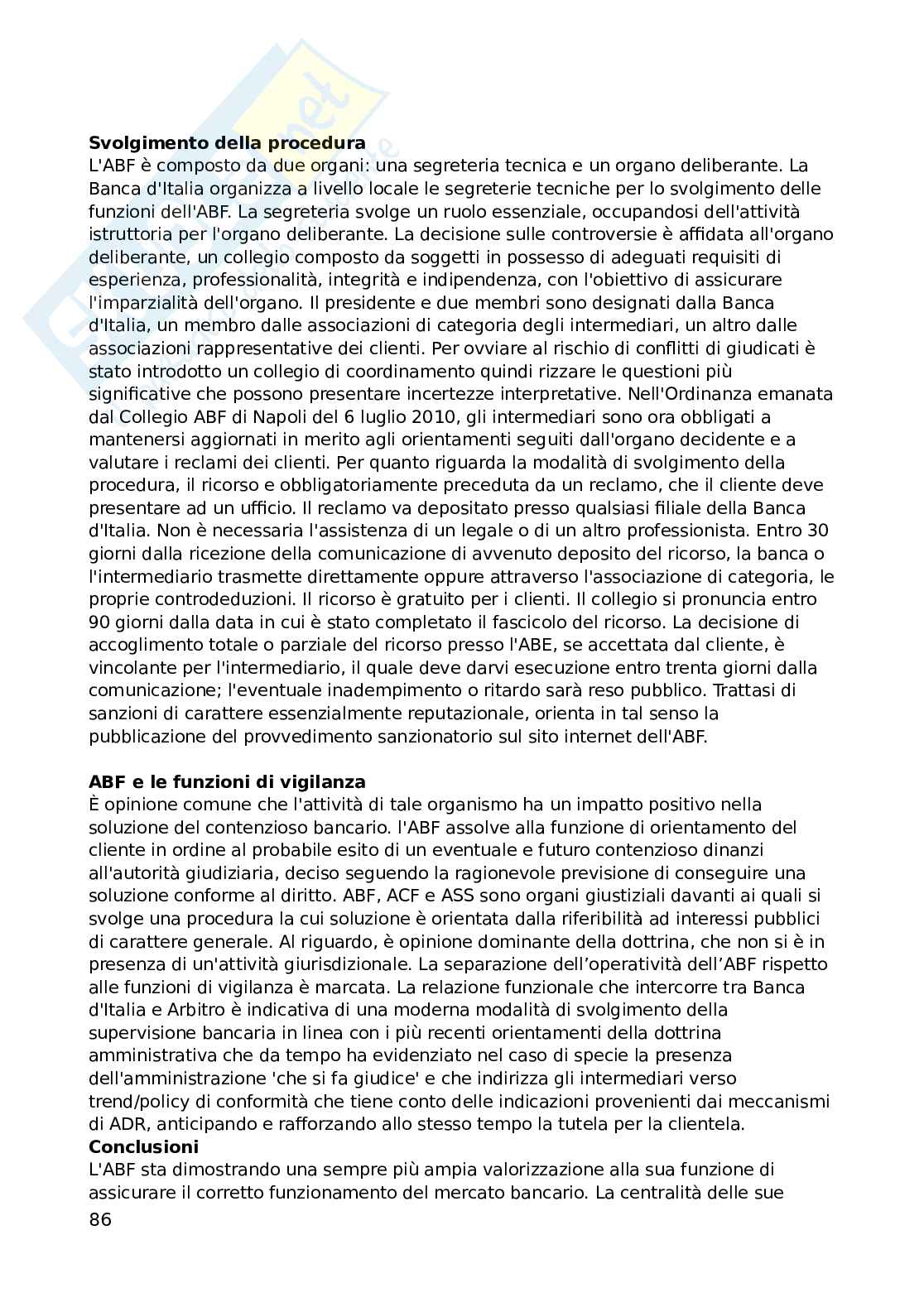 Diritto degli emittenti e degli intermediari finanziari Pag. 86