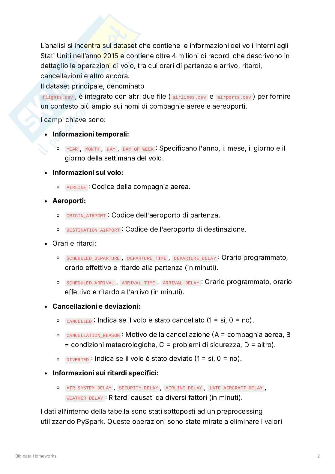 Homework esame Big data Pag. 2