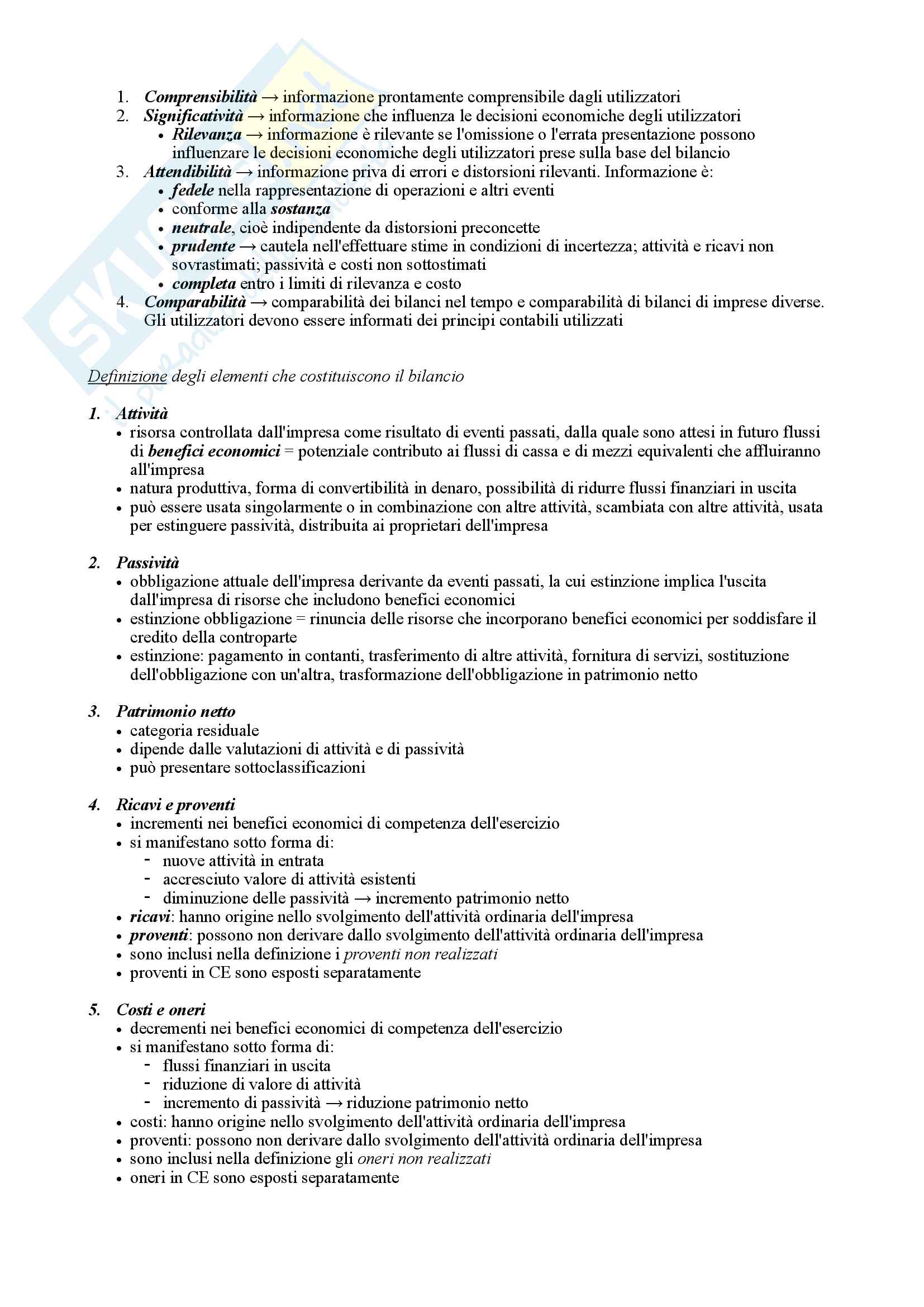 Riassunti bilancio d'esercizio Pag. 11