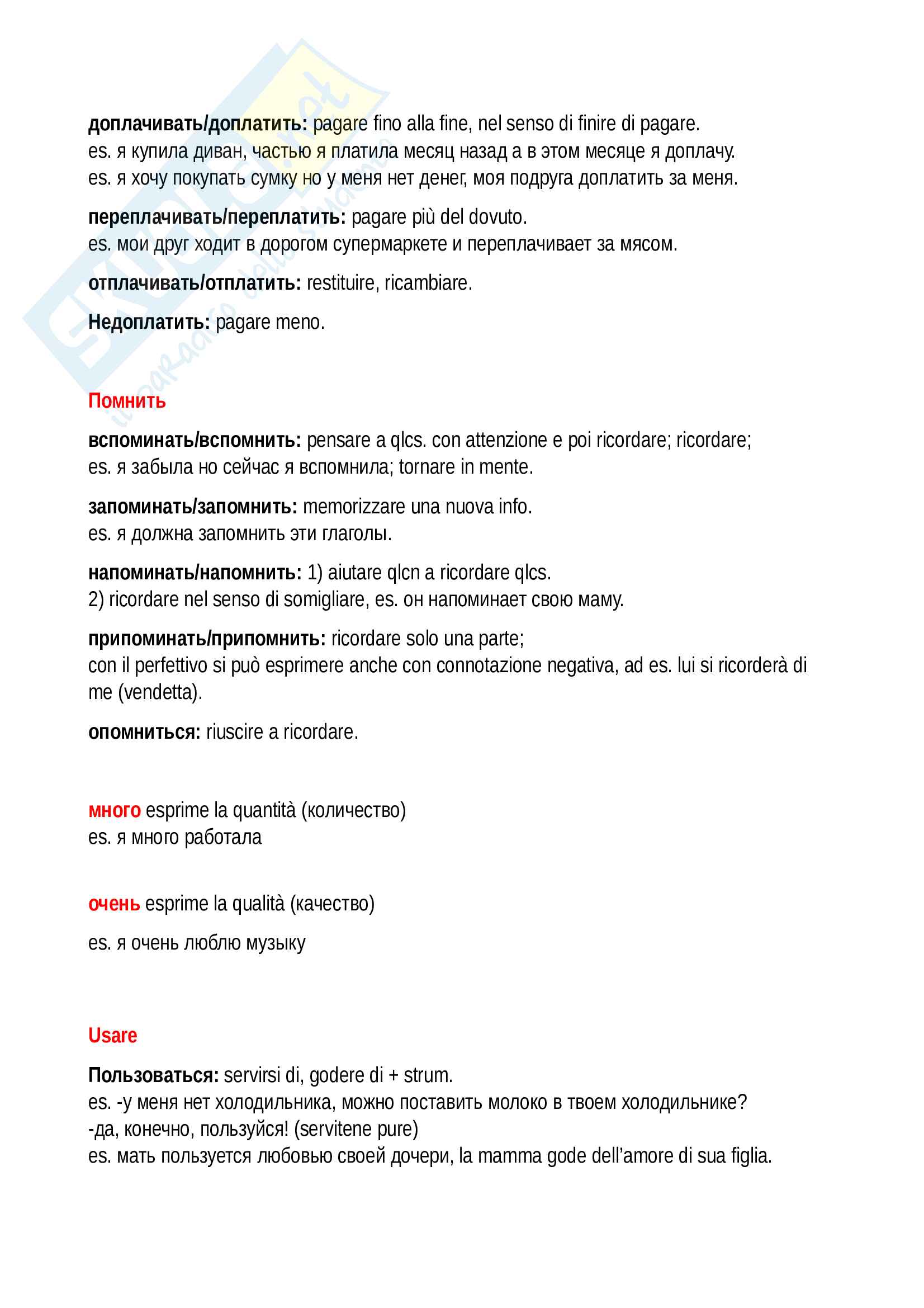 Verbi principali russi con prefissi Pag. 6