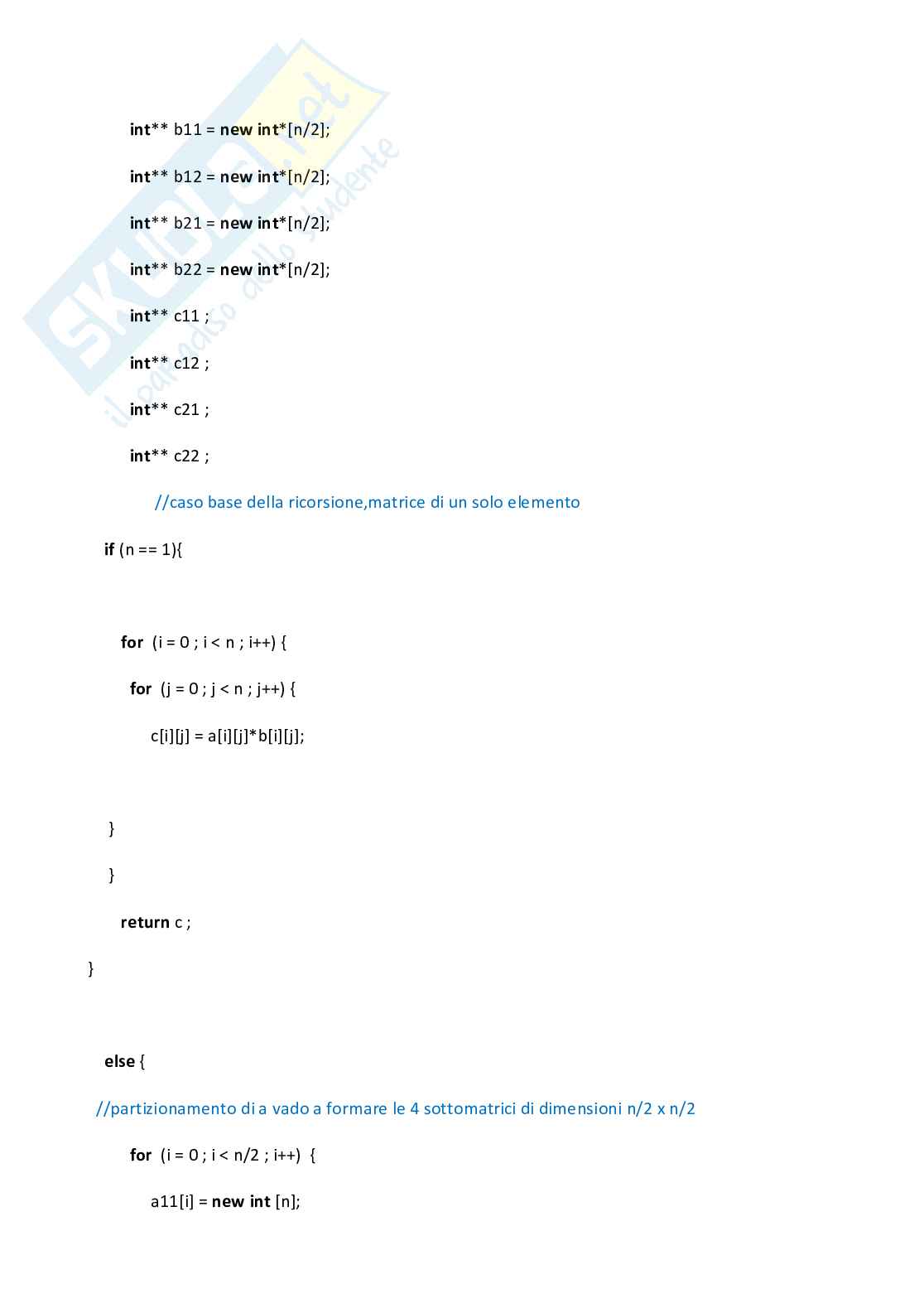Tesina di Algoritmi e strutture dati Pag. 41