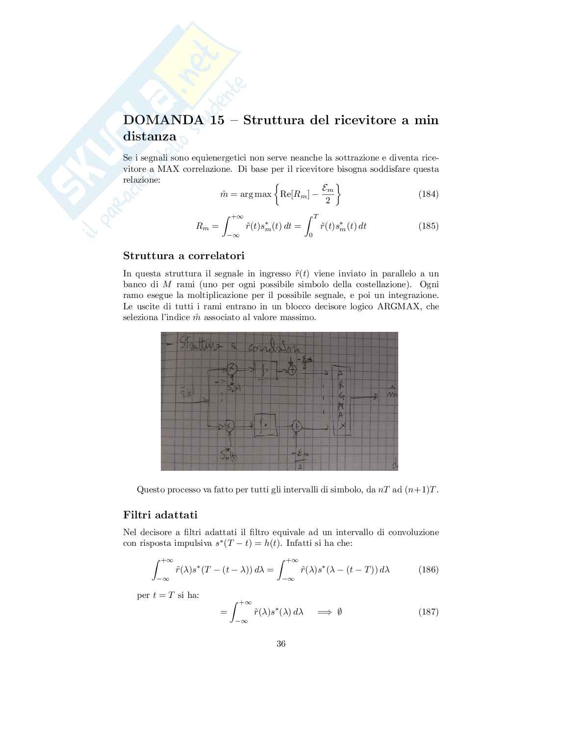 Trasmissione dei segnali digitali - Segnalazione e ricevitori su canale coerente e non coerente Pag. 6