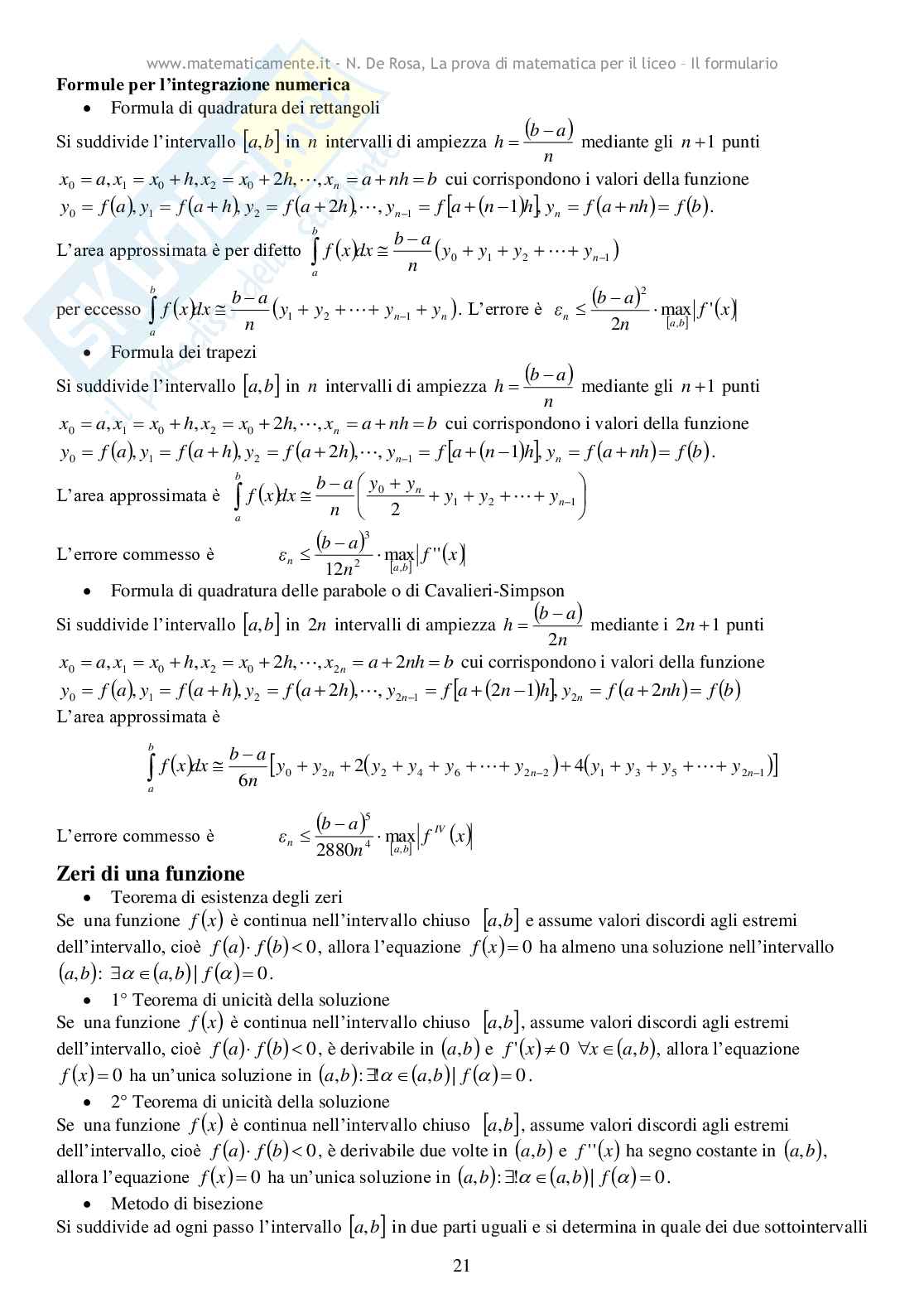 Formulario completo per la maturità Pag. 21