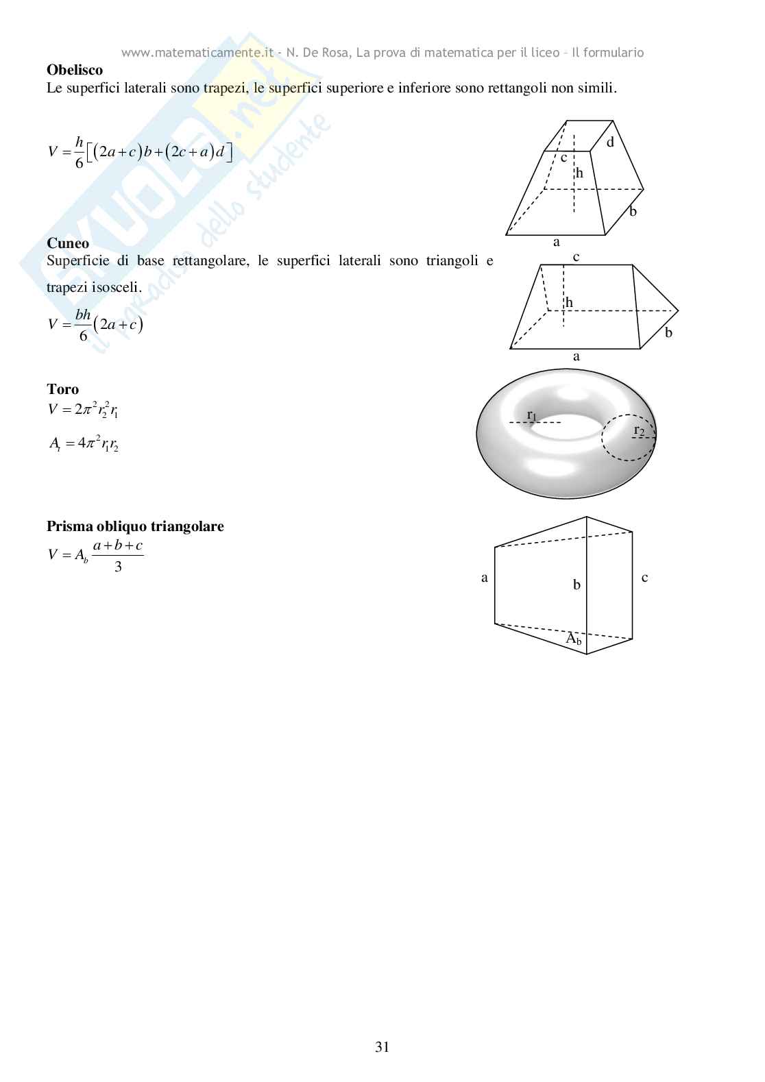 Formulario completo per la maturità Pag. 31