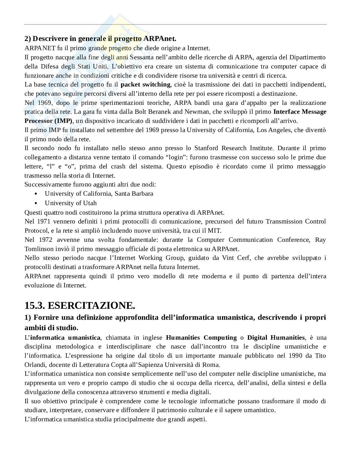 Risposte domande aperte Abilità informatiche e telematiche Pag. 6