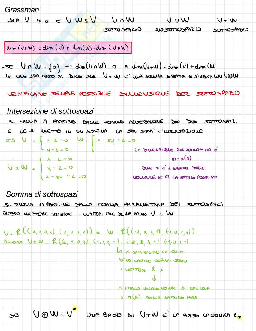 Esercizio Algebra lineare Pag. 2