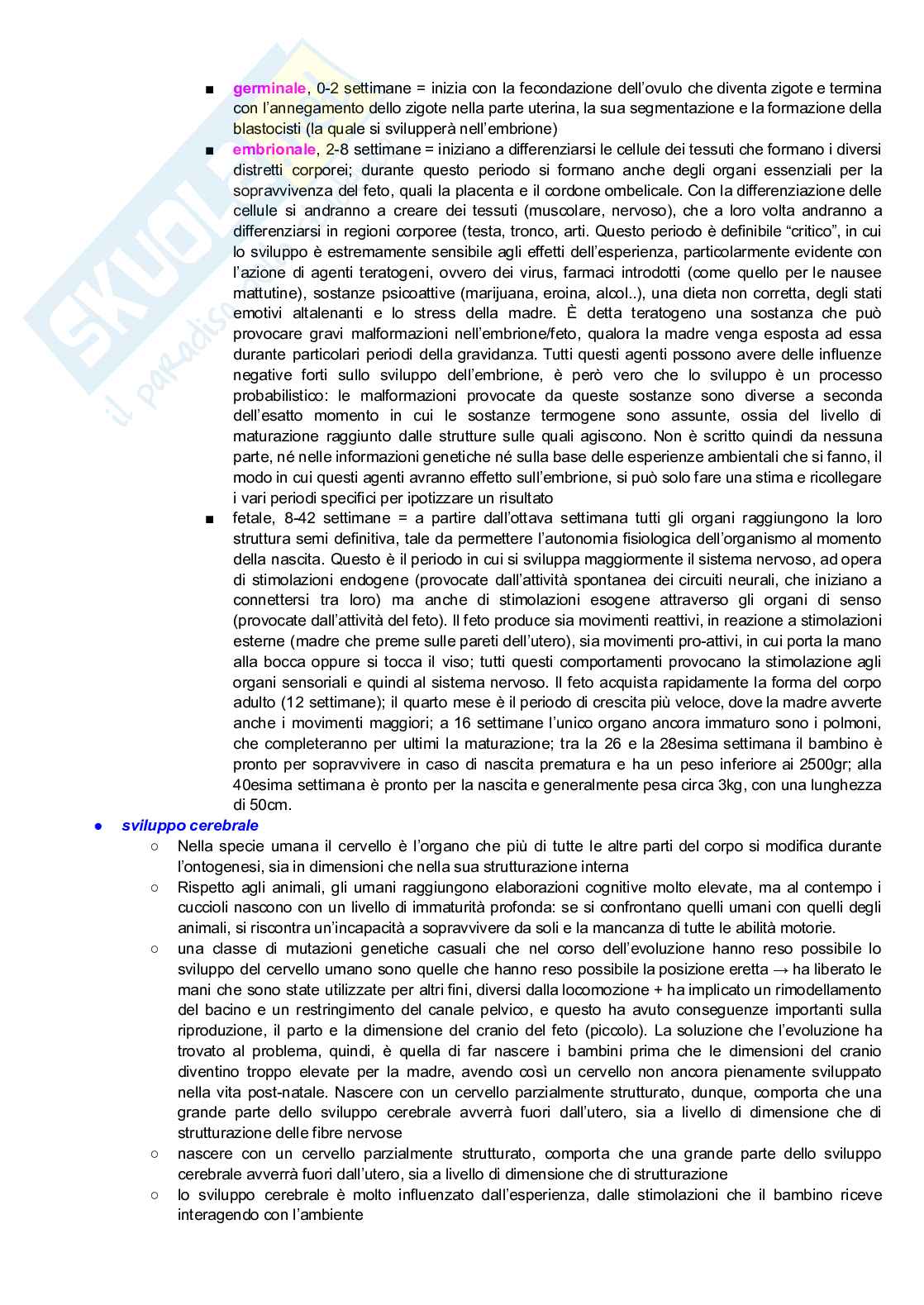 Psicologia dello sviluppo  Pag. 16