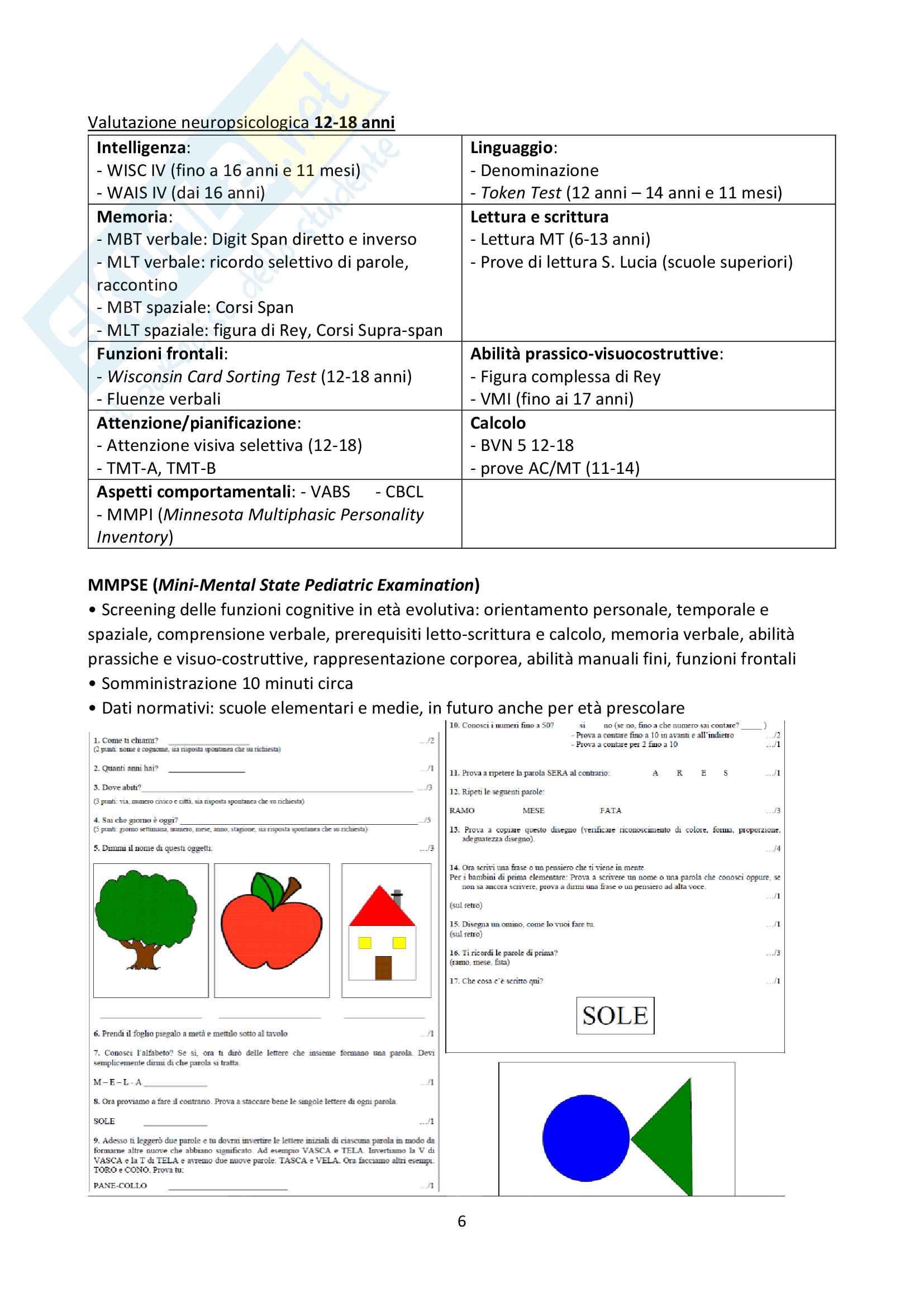 Neuropsicologia clinica e forense Parte 2 - Docente Bottini Pag. 6