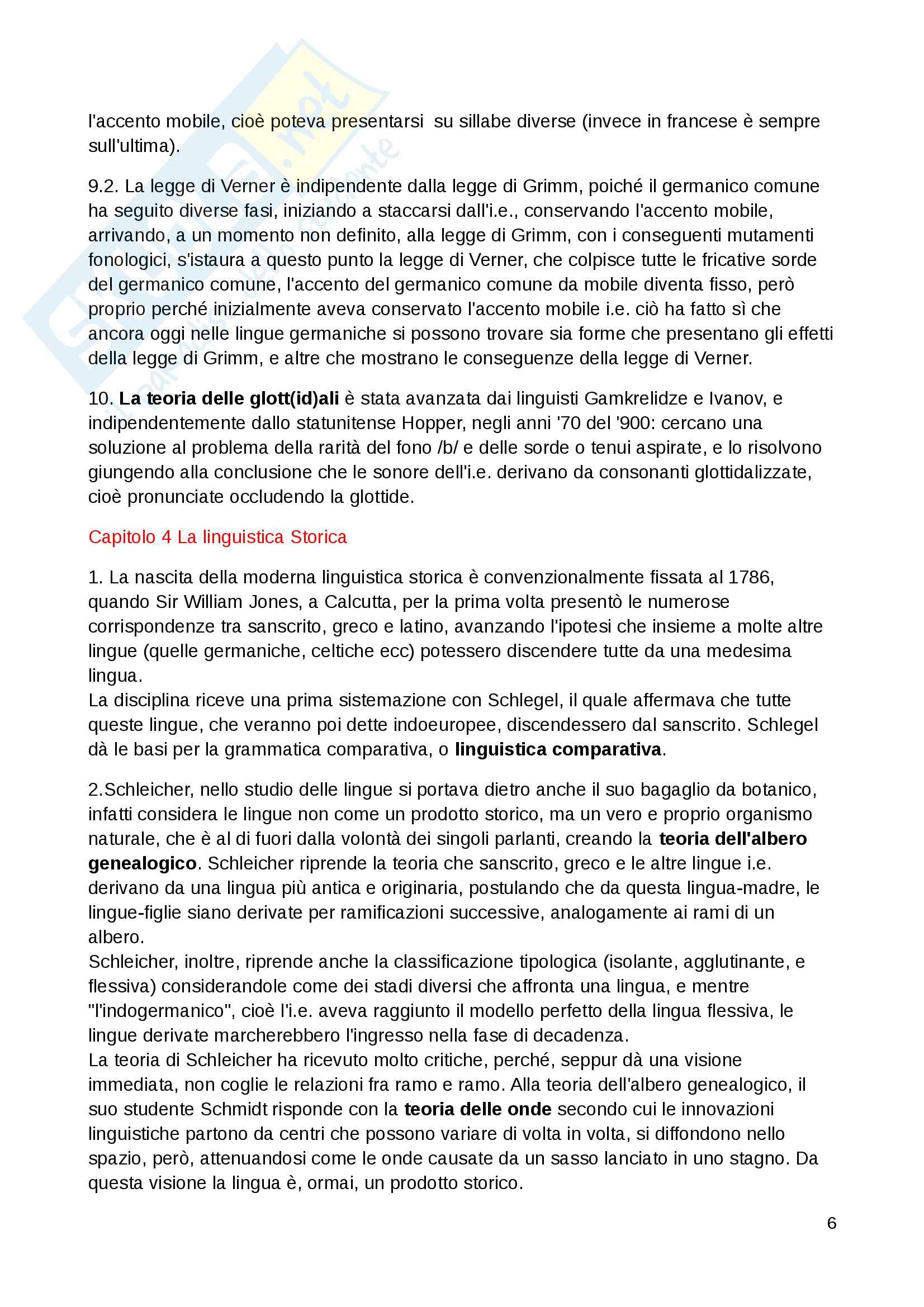 Riassunto esame Linguistica storica, prof. Banti, libro consigliato Introduzione alla linguistica storica, Fanciullo Pag. 6